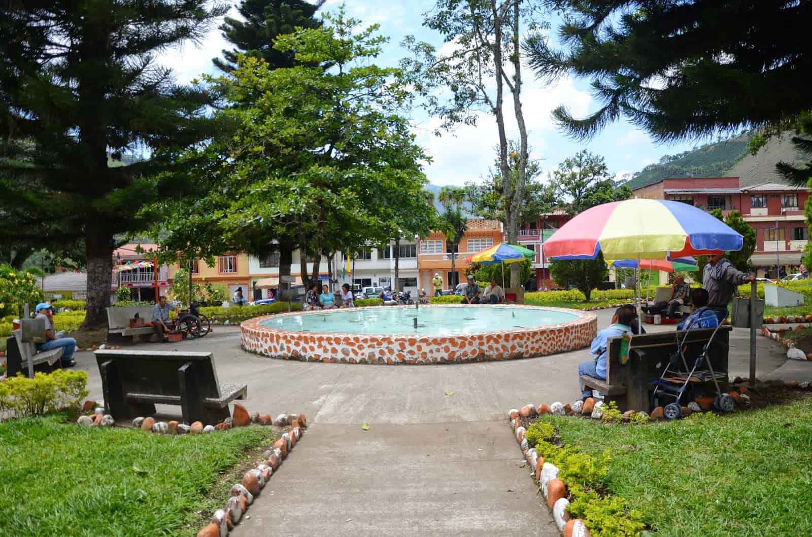 Square in March 2015 in La Celia, Risaralda, Colombia