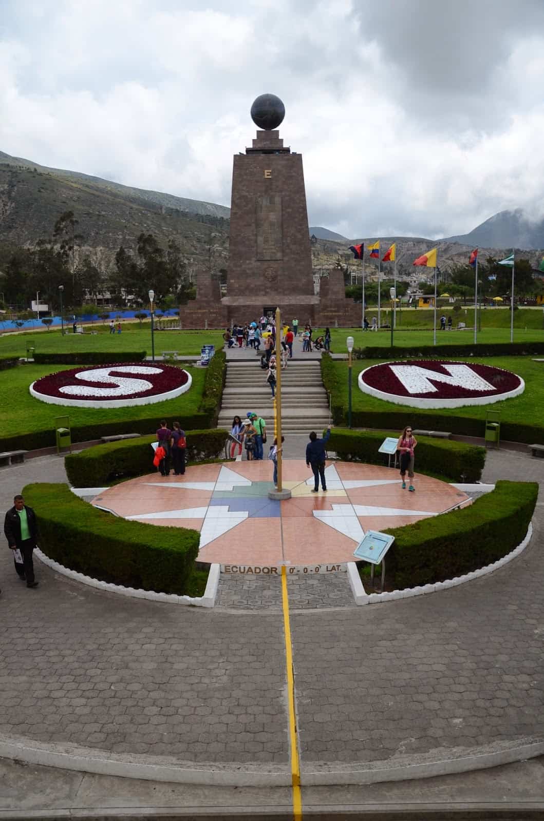 Equator monument at Mitad del Mundo in Ecuador