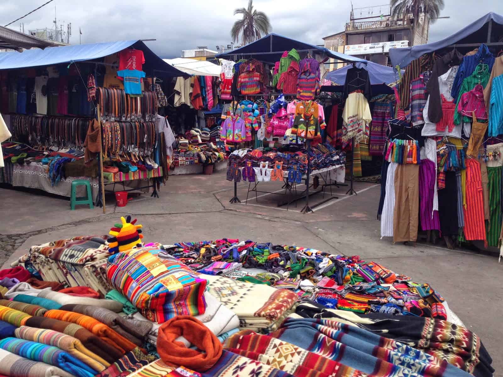 Plaza de los Ponchos in Otavalo, Ecuador