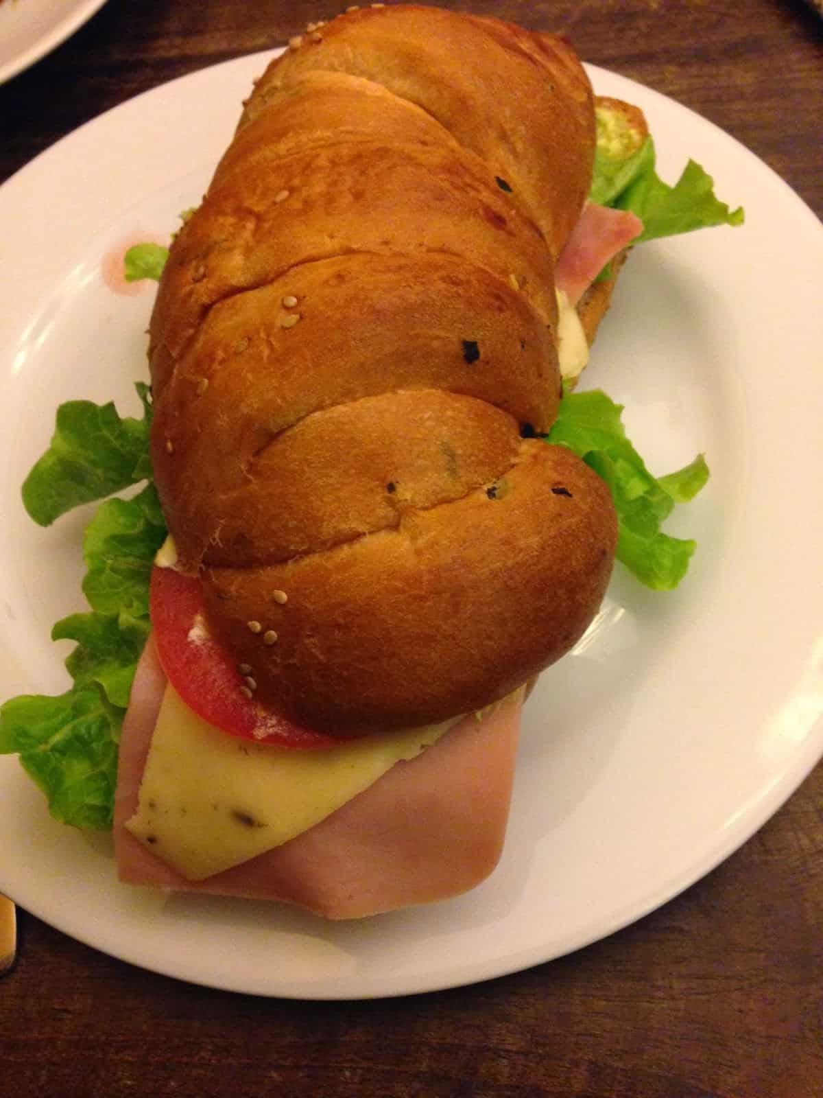 Sandwich at En Dulce in Quito, Ecuador