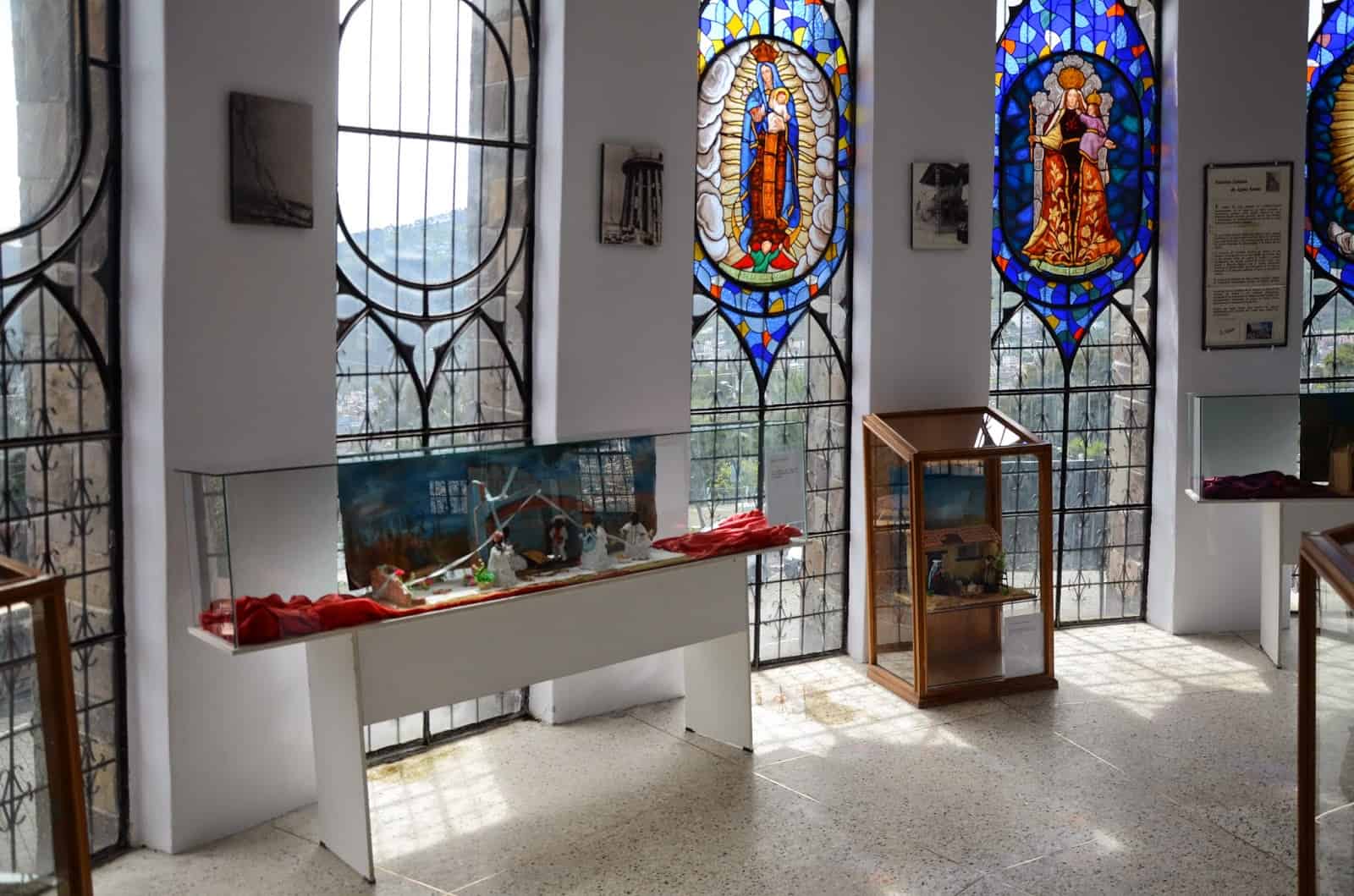 Museum inside La Virgen de Quito at El Panecillo in Quito, Ecuador