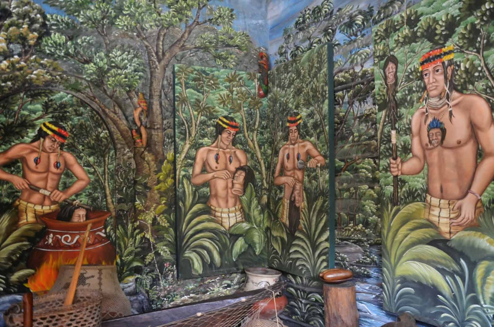 Ethnographic museum at Intiñan Museum at Mitad del Mundo in Ecuador