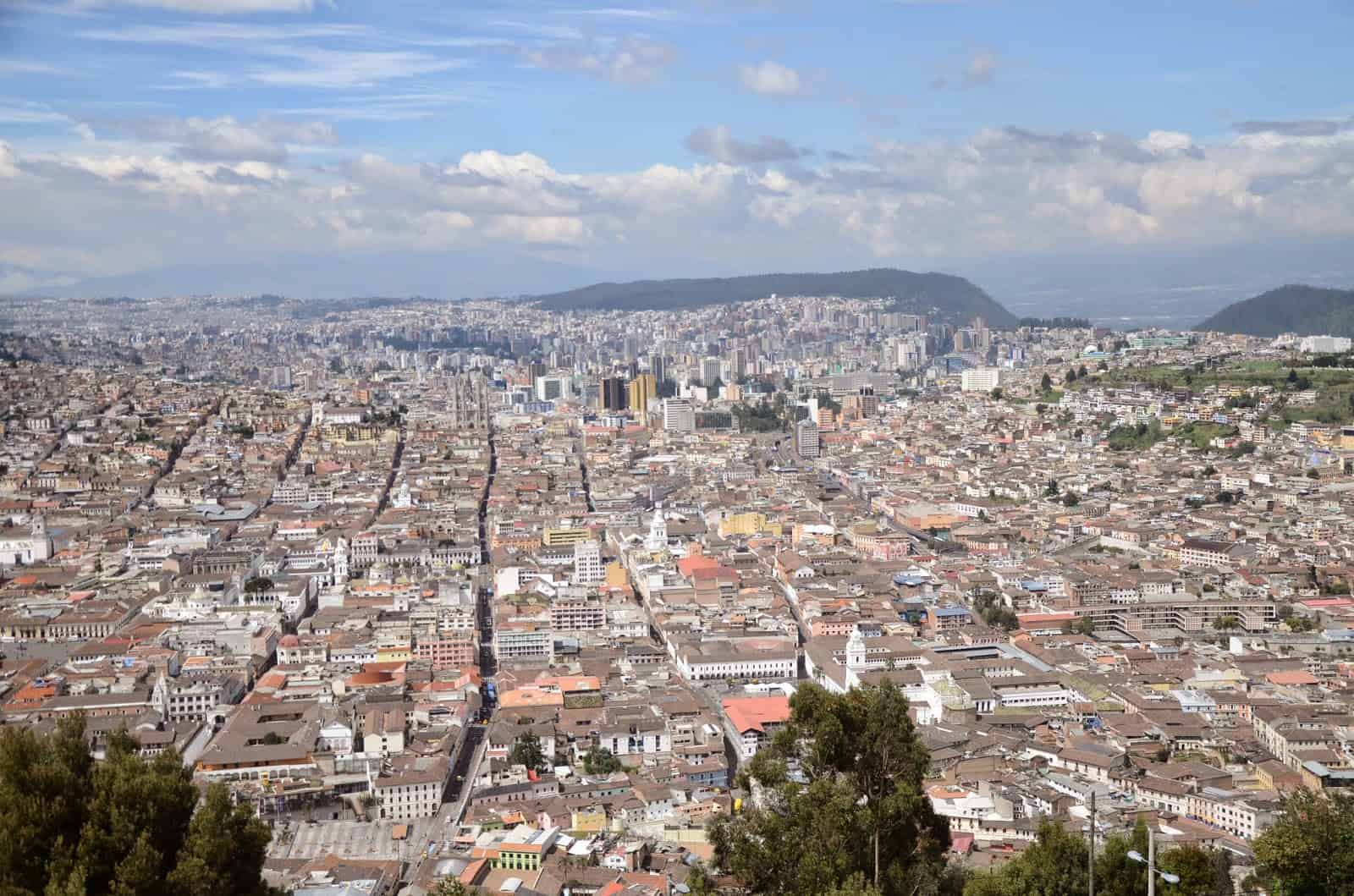 View from El Panecillo in Quito, Ecuador