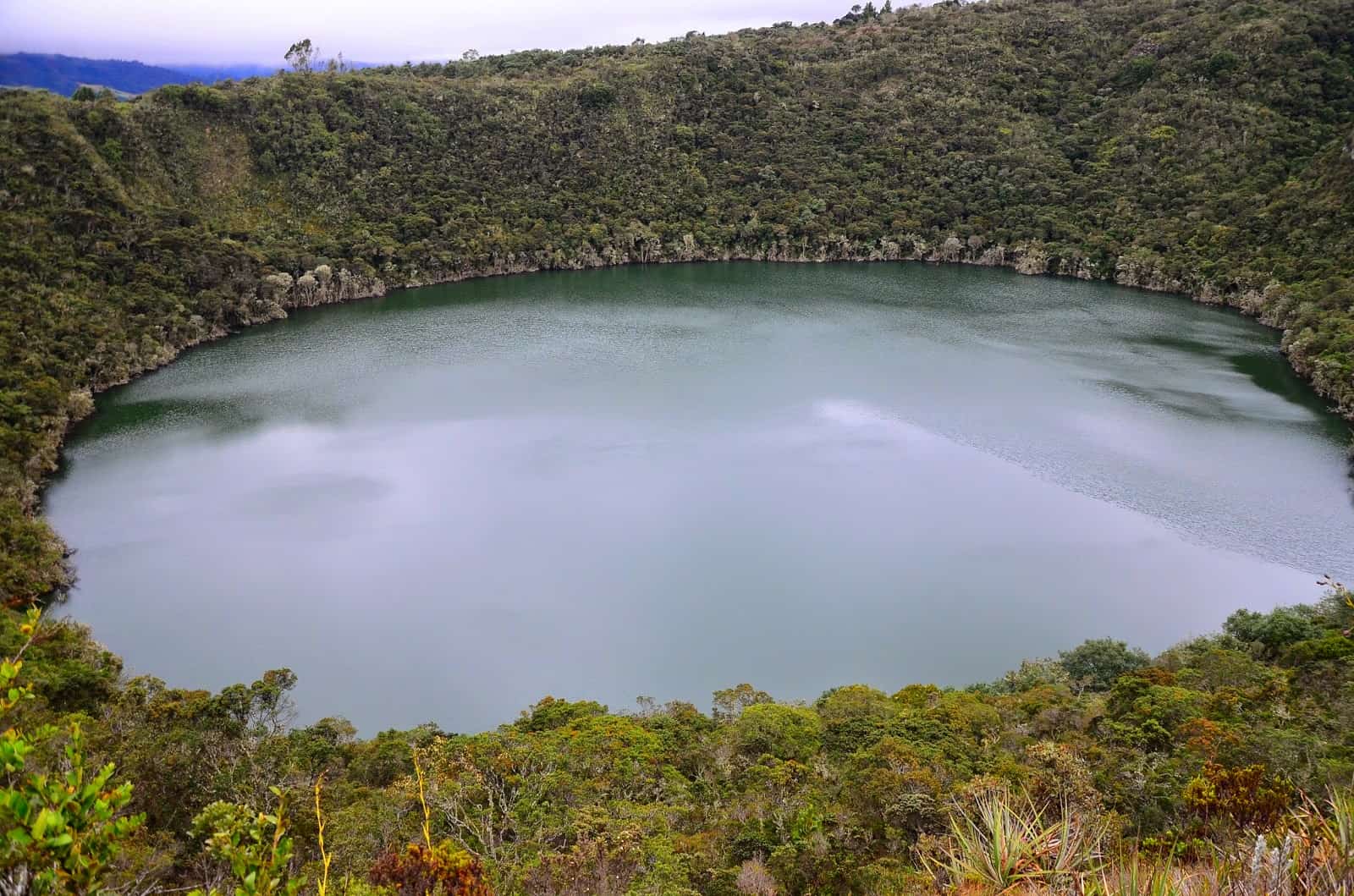 Lake Guatavita in Colombia