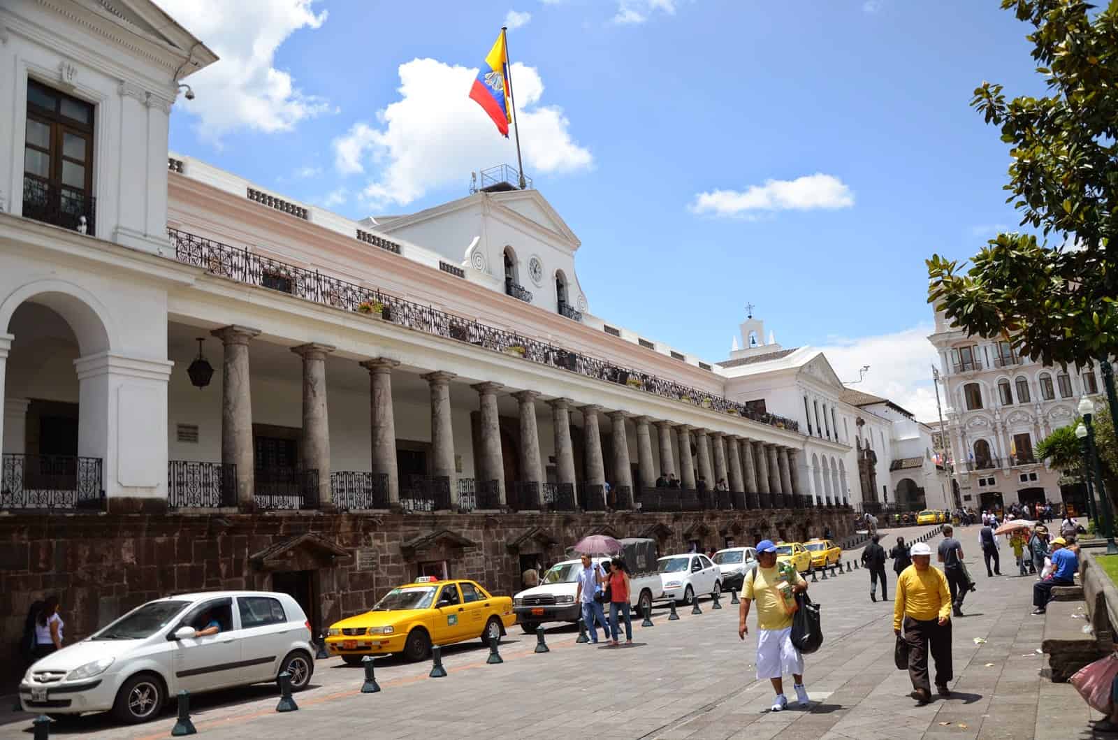 Palacio de Carondelet on Plaza Grande in Quito, Ecuador