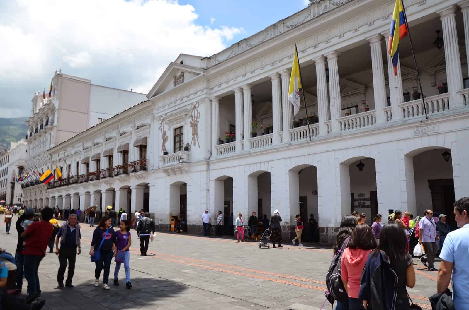 Palacio Arzobispal on Plaza Grande in Quito, Ecuador