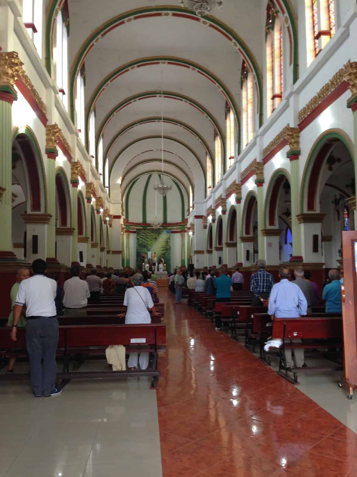 Interior of Our Lady of Mount Carmel in Caicedonia, Valle del Cauca, Colombia