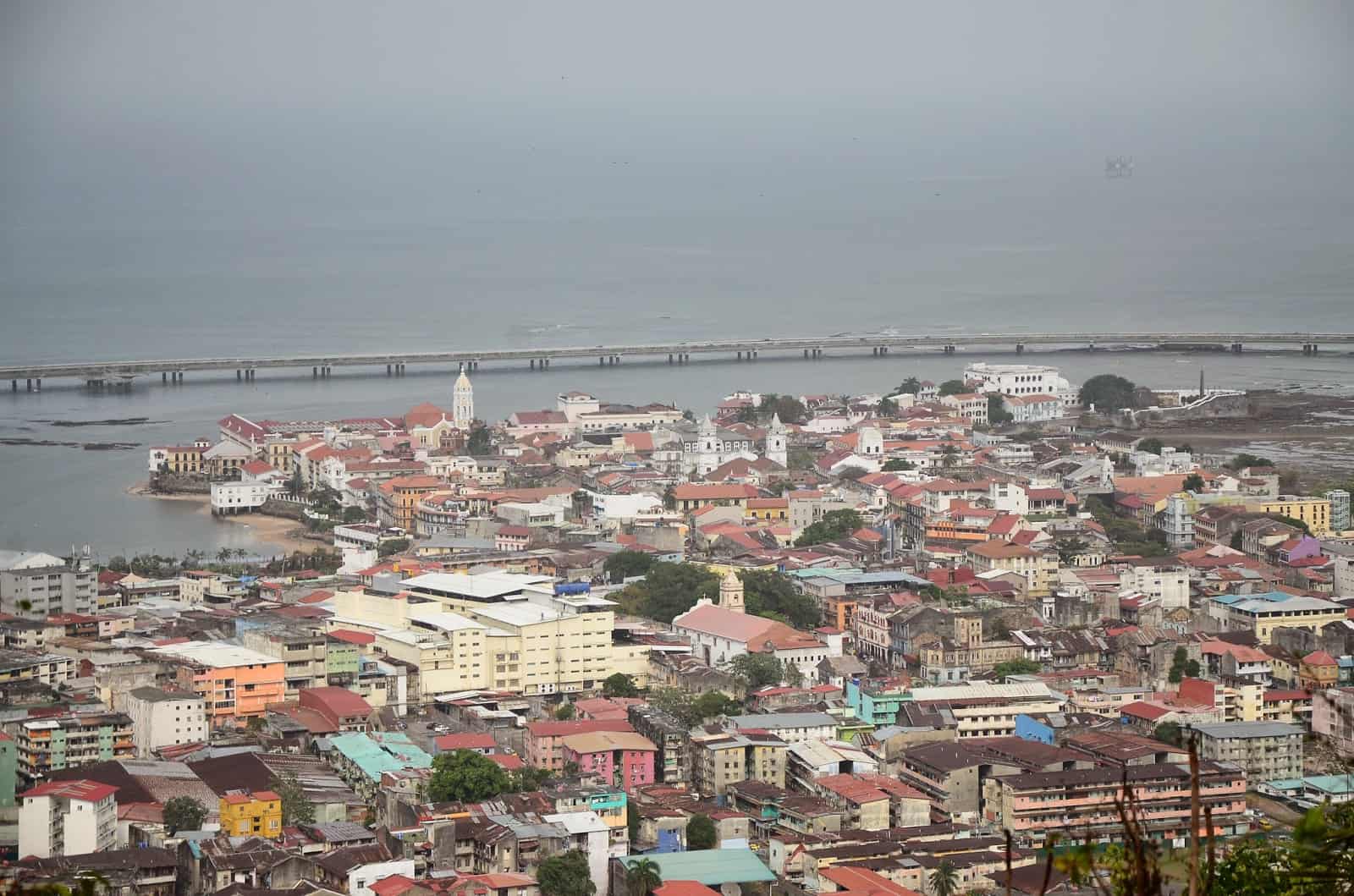View of Casco Viejo from Cerro Ancón in Panama City