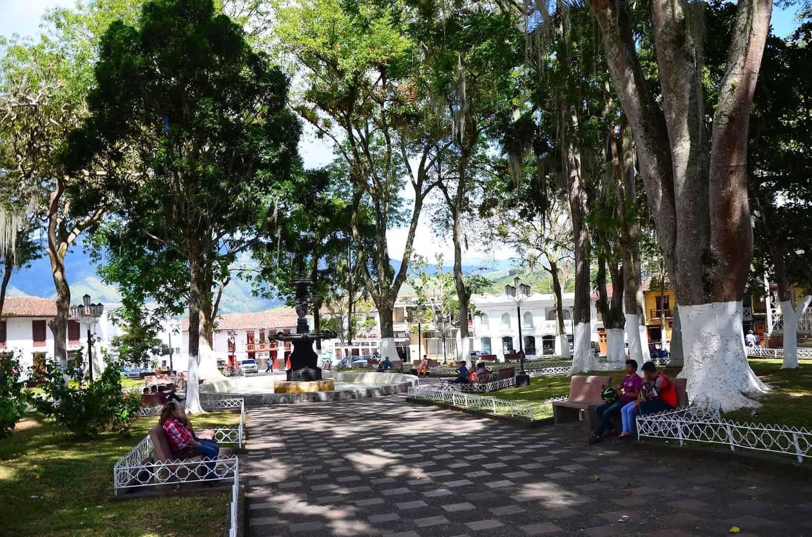 Parque Bolívar in Salamina, Caldas, Colombia