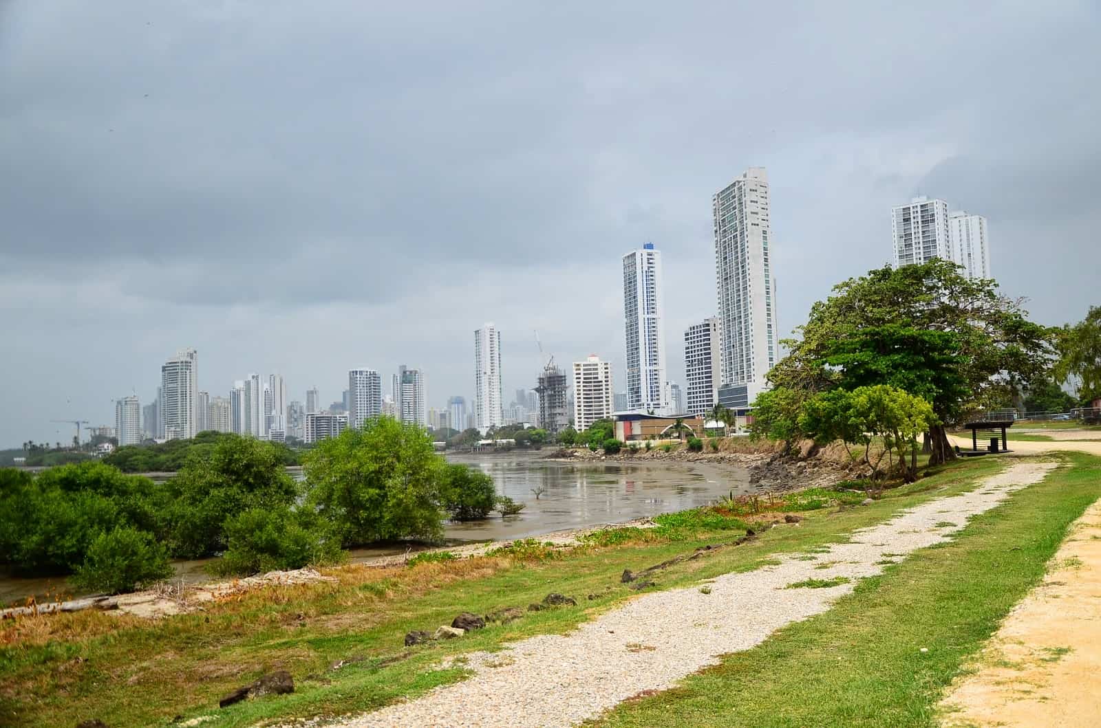 View of modern Panama City from Panama Viejo