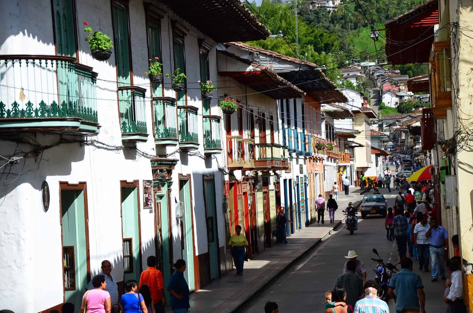 Calle Real in Salamina, Caldas, Colombia