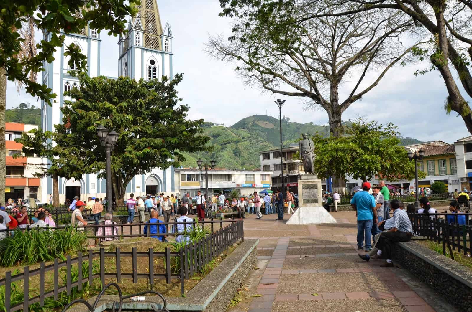 Plaza in Chinchiná, Caldas, Colombia