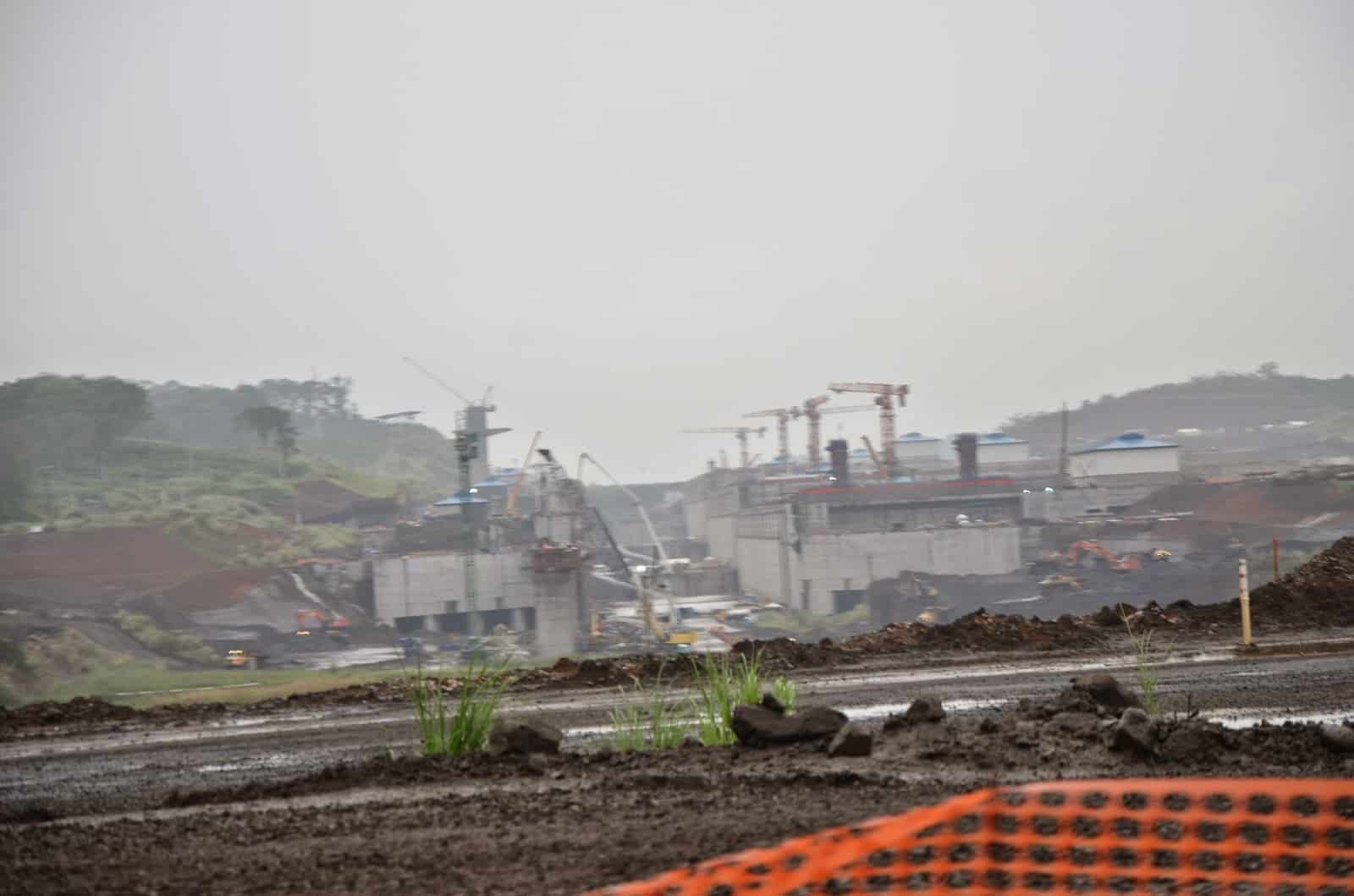 Panama Canal Expansion Project near the Gatún Locks