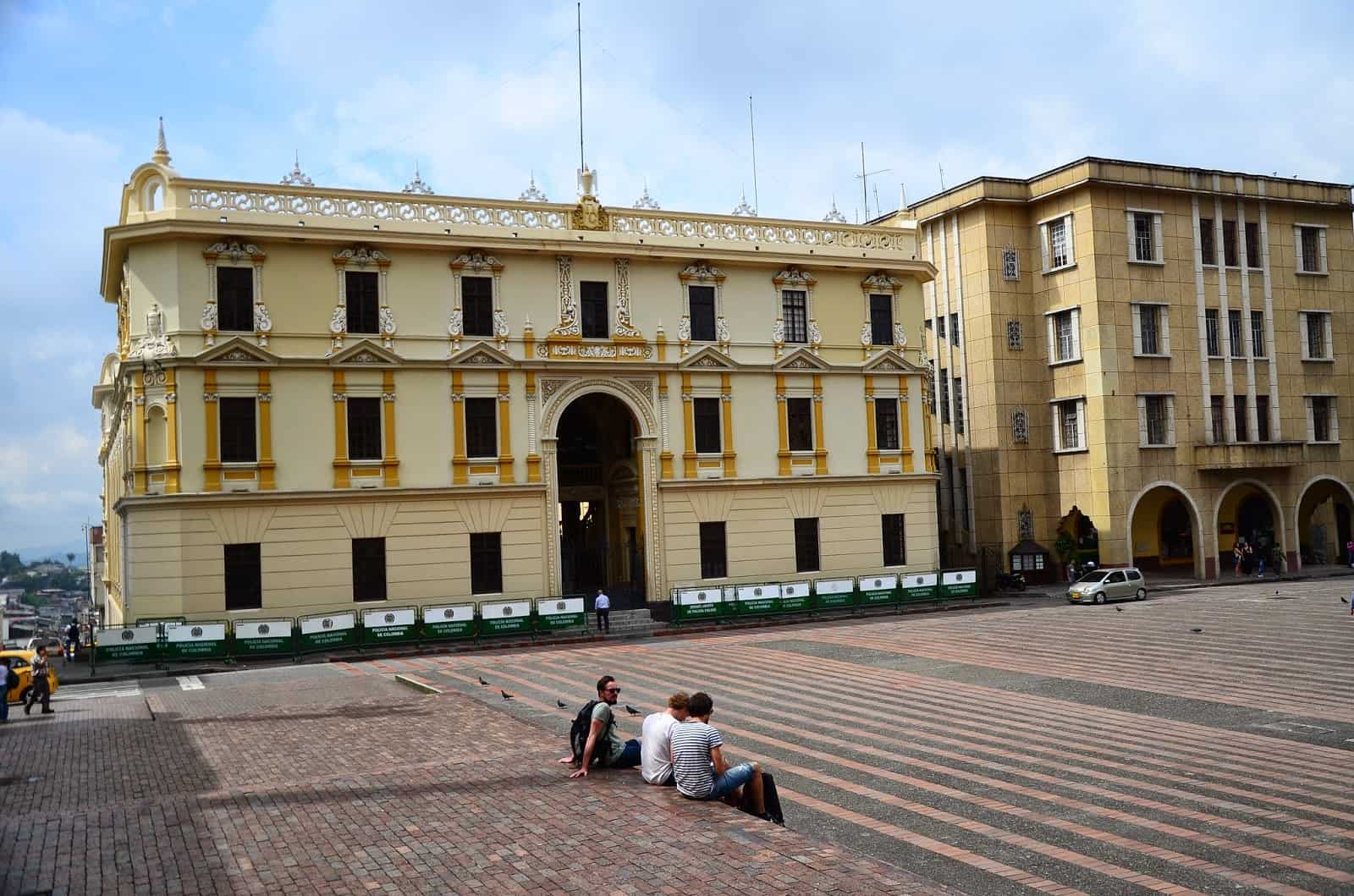 Palacio de Gobierno at Plaza de Bolívar in Manizales, Caldas, Colombia