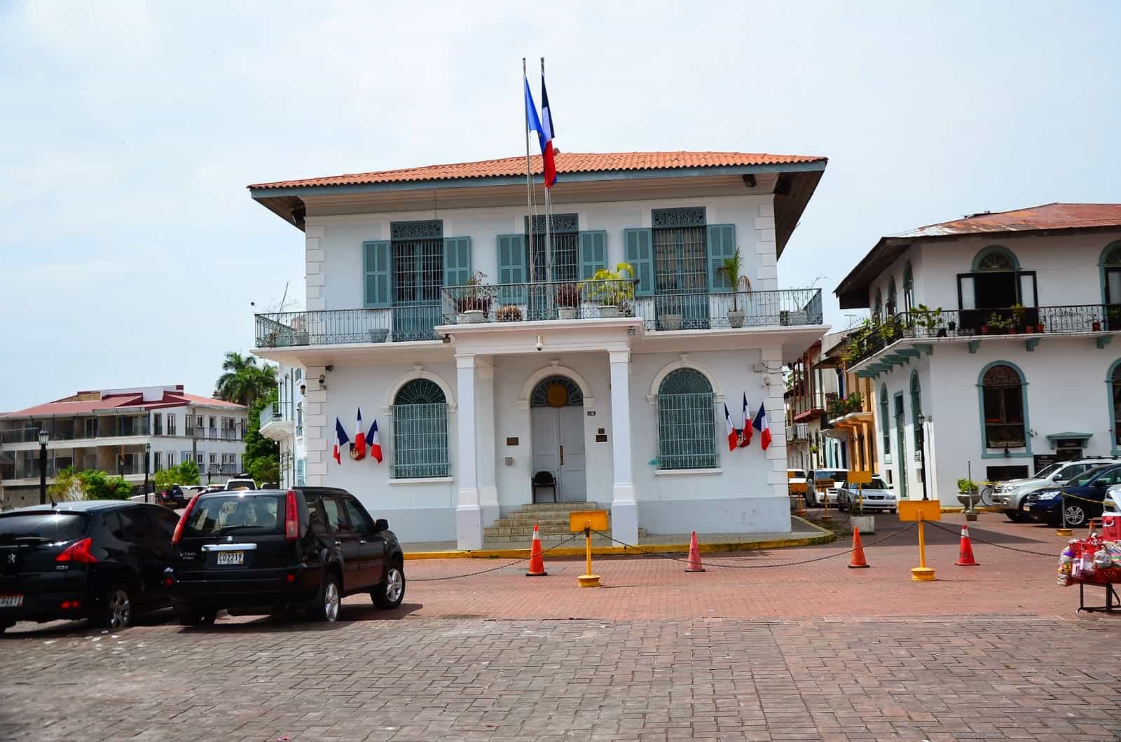 French Embassy at Plaza de Francia in Casco Viejo, Panama City