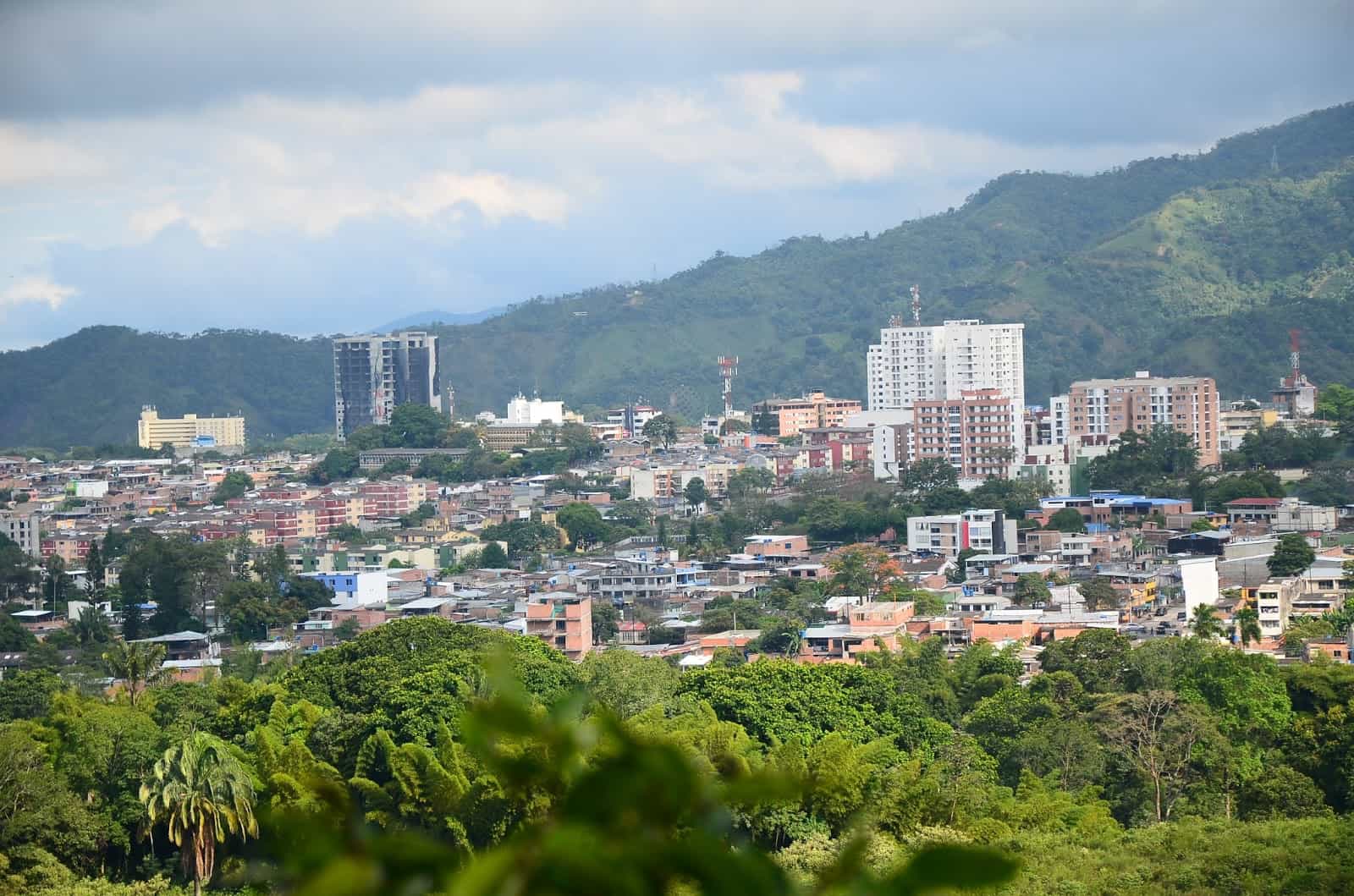 View of Ibagué from San Jorge Botanical Garden in Ibagué, Tolima, Colombia