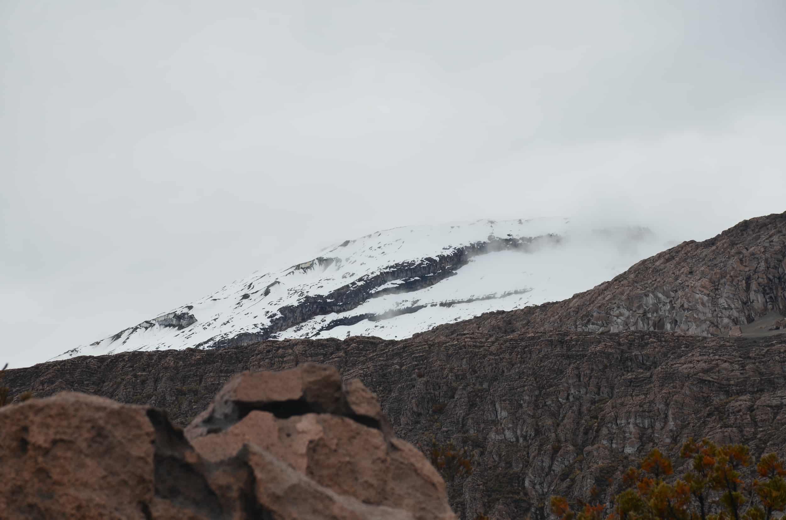 Nevado del Ruiz at Los Nevados National Park in Colombia