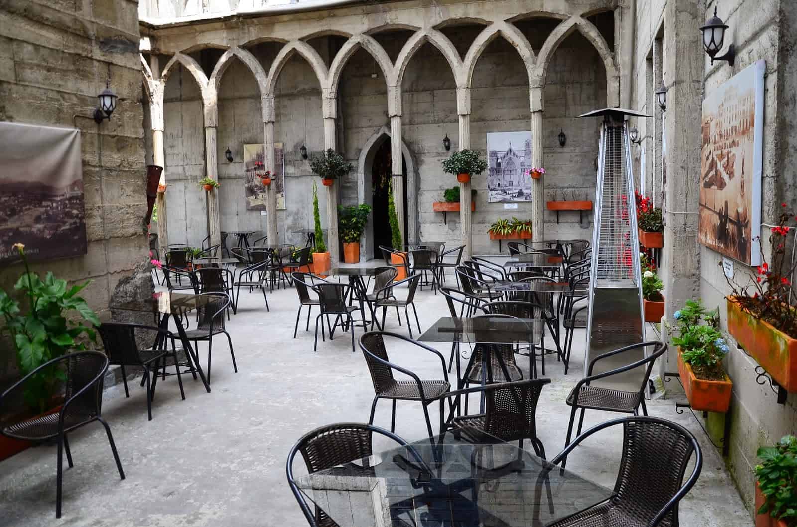 Tazzioli Café in Catedral de Manizales at Plaza de Bolívar in Manizales, Caldas, Colombia