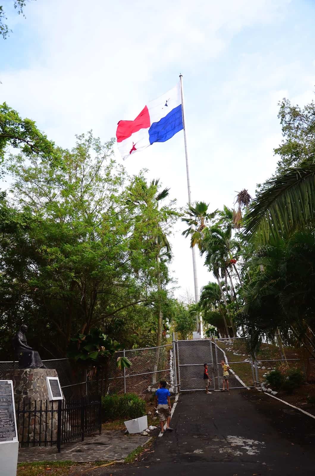 Panamanian flag on Cerro Ancón in Panama City