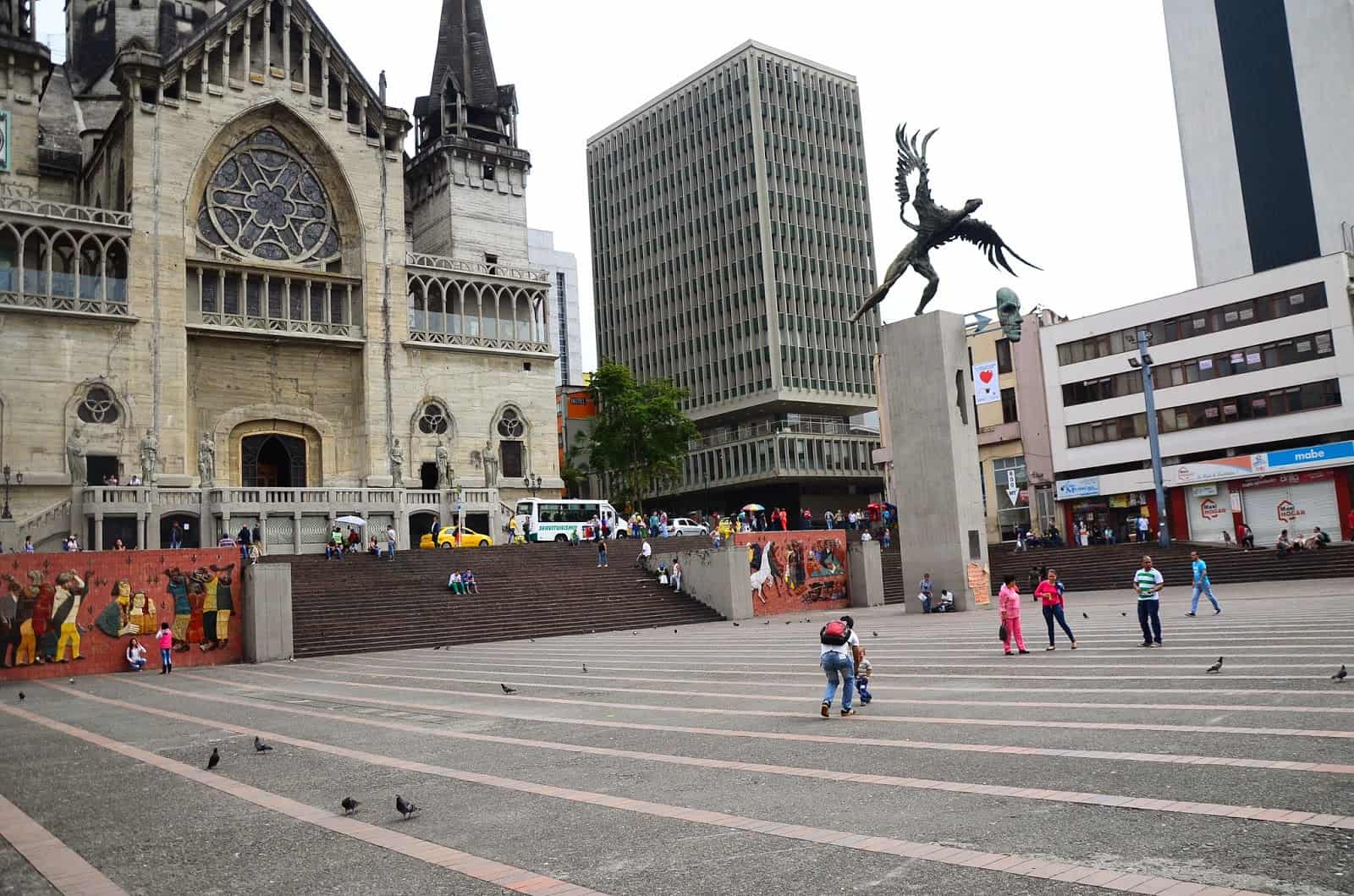 Plaza de Bolívar in Manizales, Caldas, Colombia