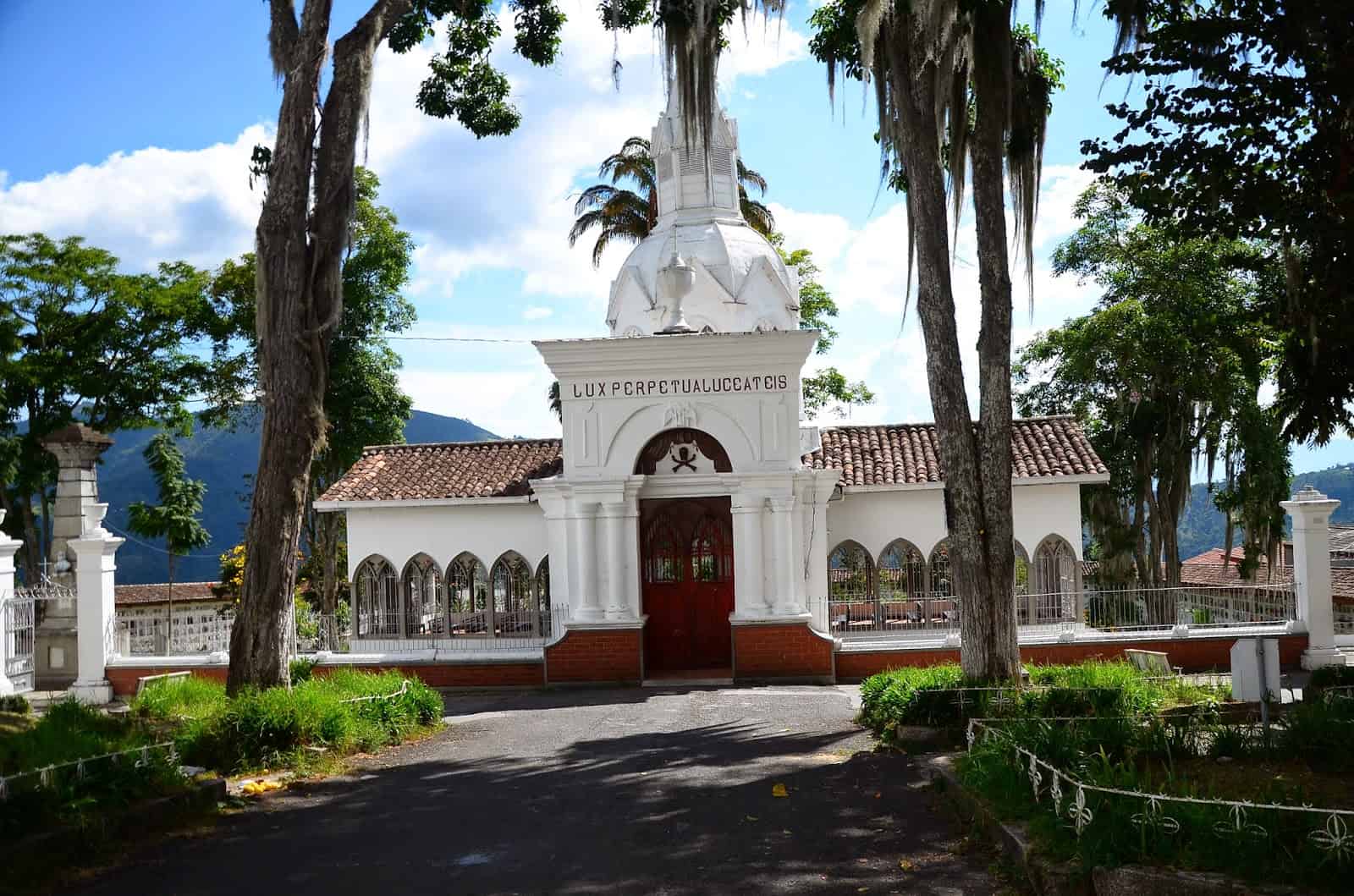 Entrance to the cemetery in Salamina, Caldas, Colombia