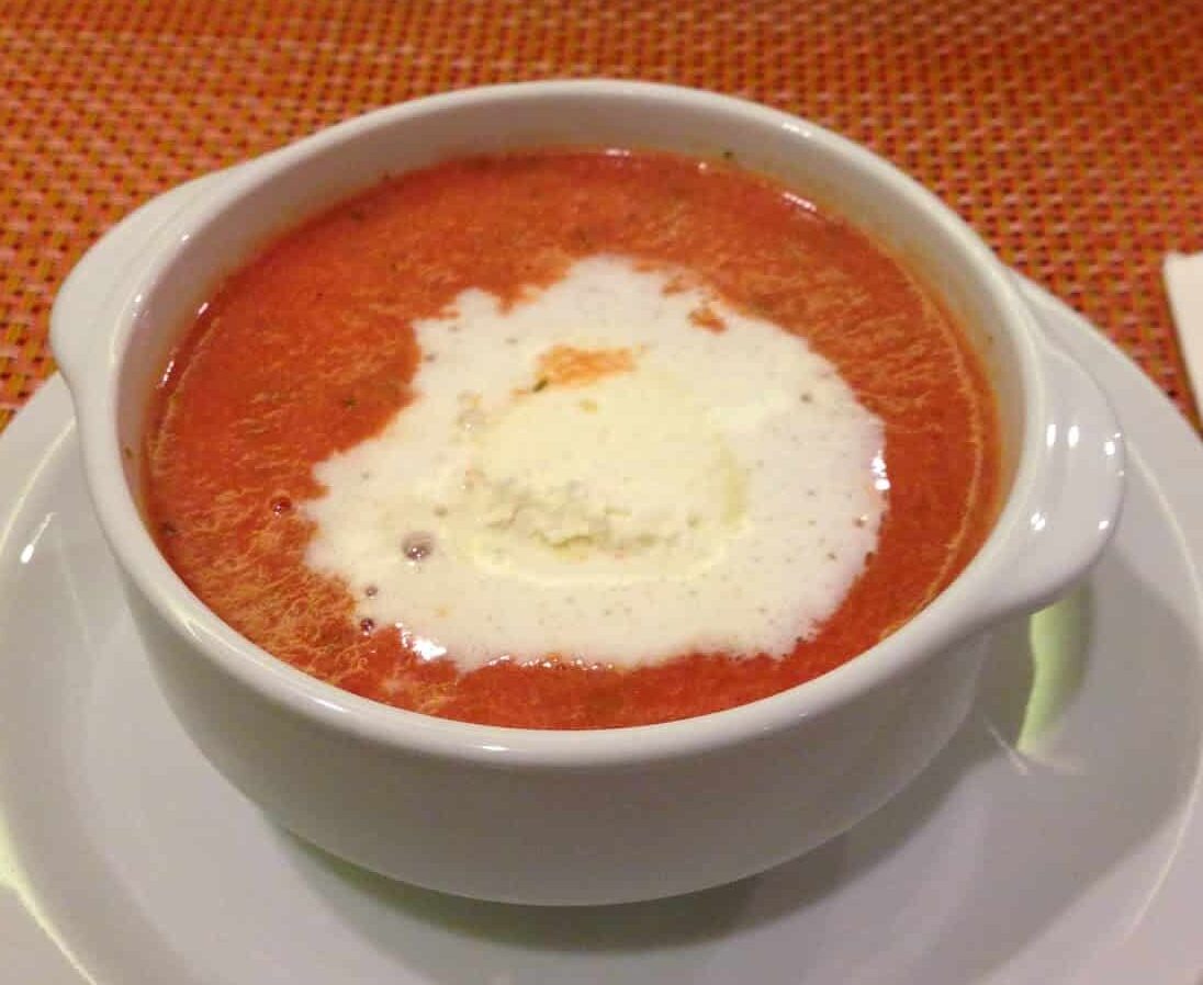 Tomato soup at Zulé in El Cangrejo, Panama City