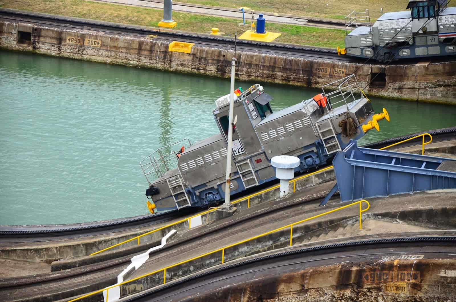 Mule at the Miraflores Locks on the Panama Canal