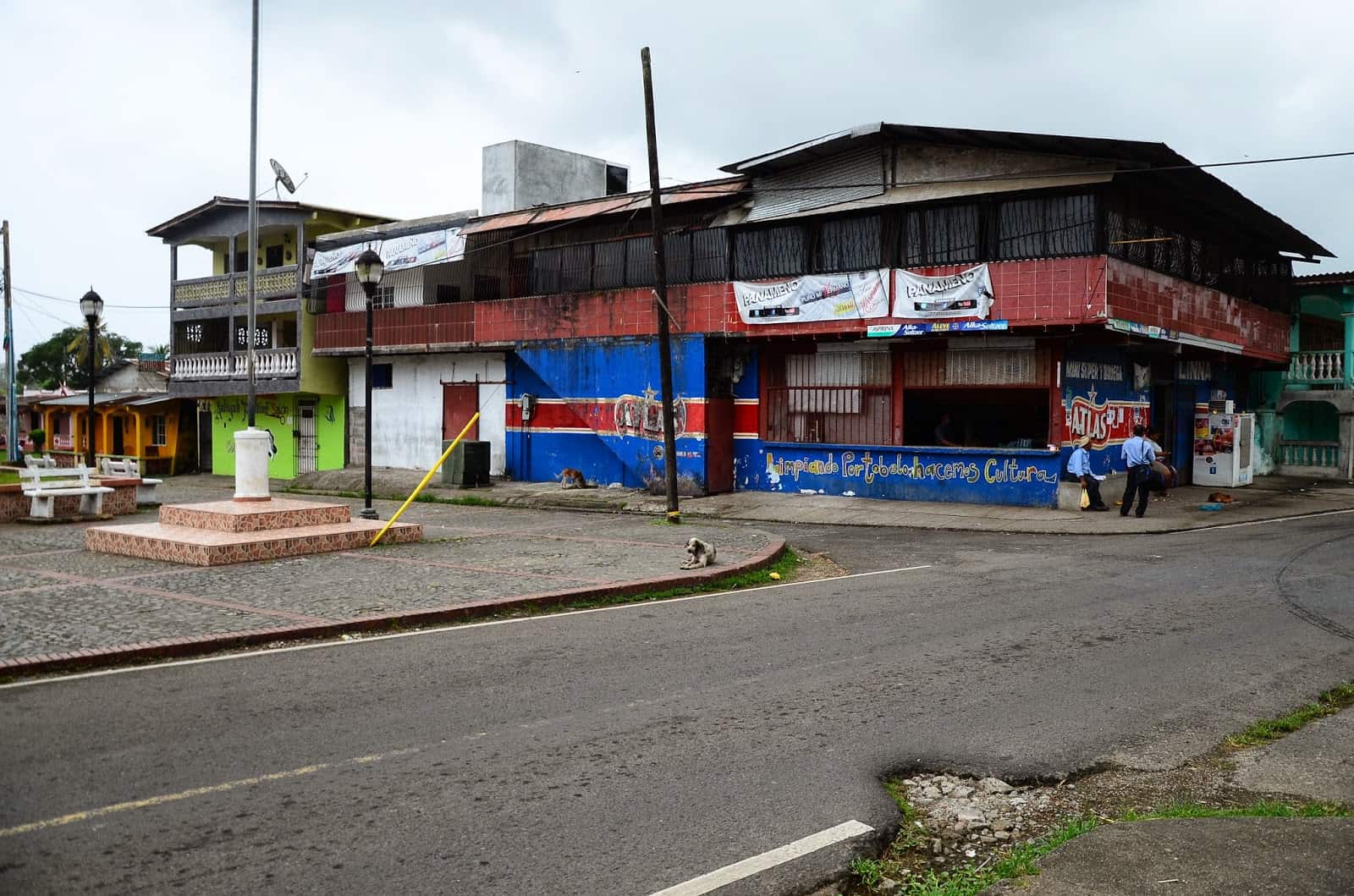 Run down buildings in Portobelo, Panama