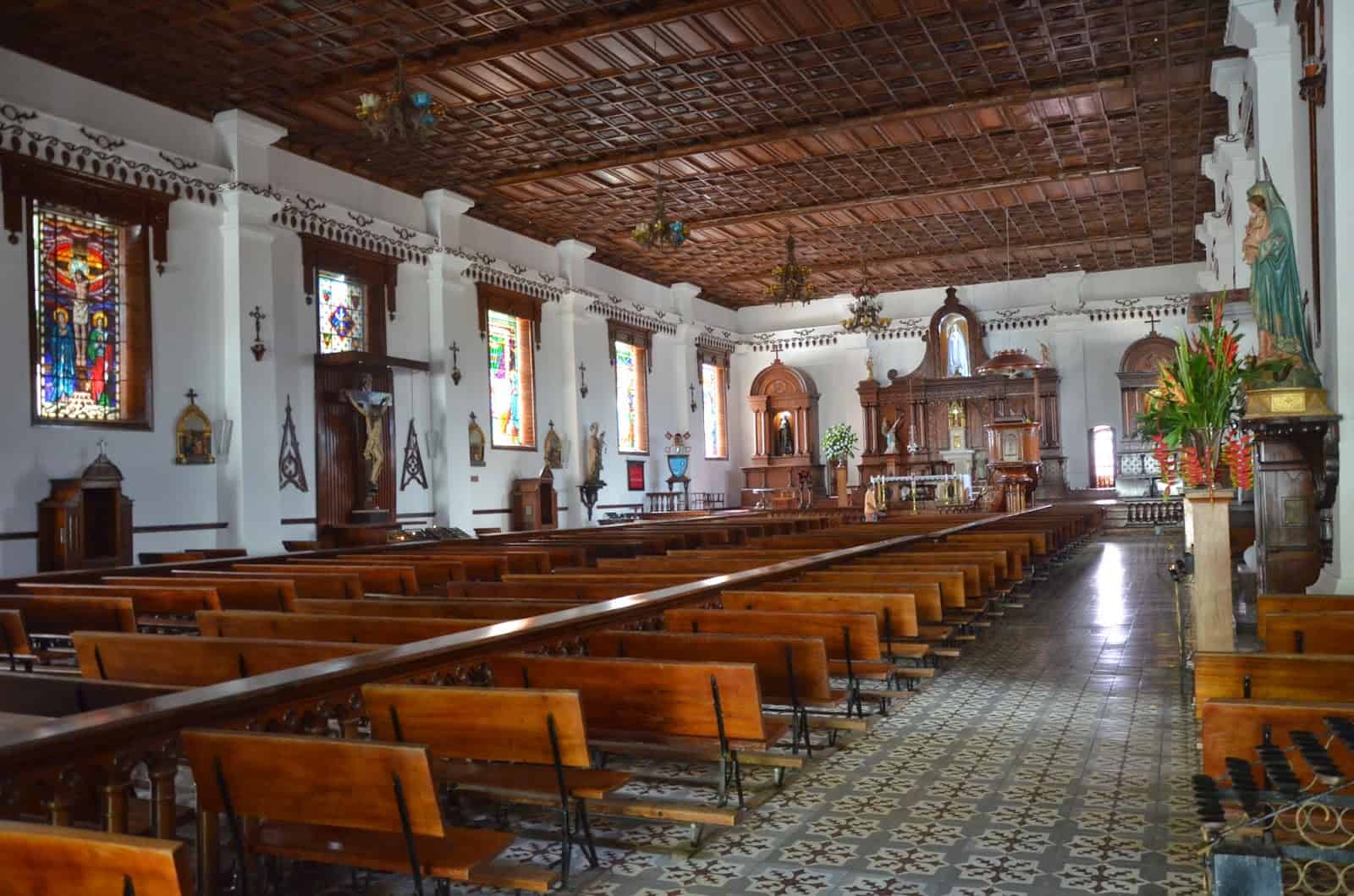 Nave of the Minor Basilica of the Immaculate Conception in Salamina, Caldas, Colombia