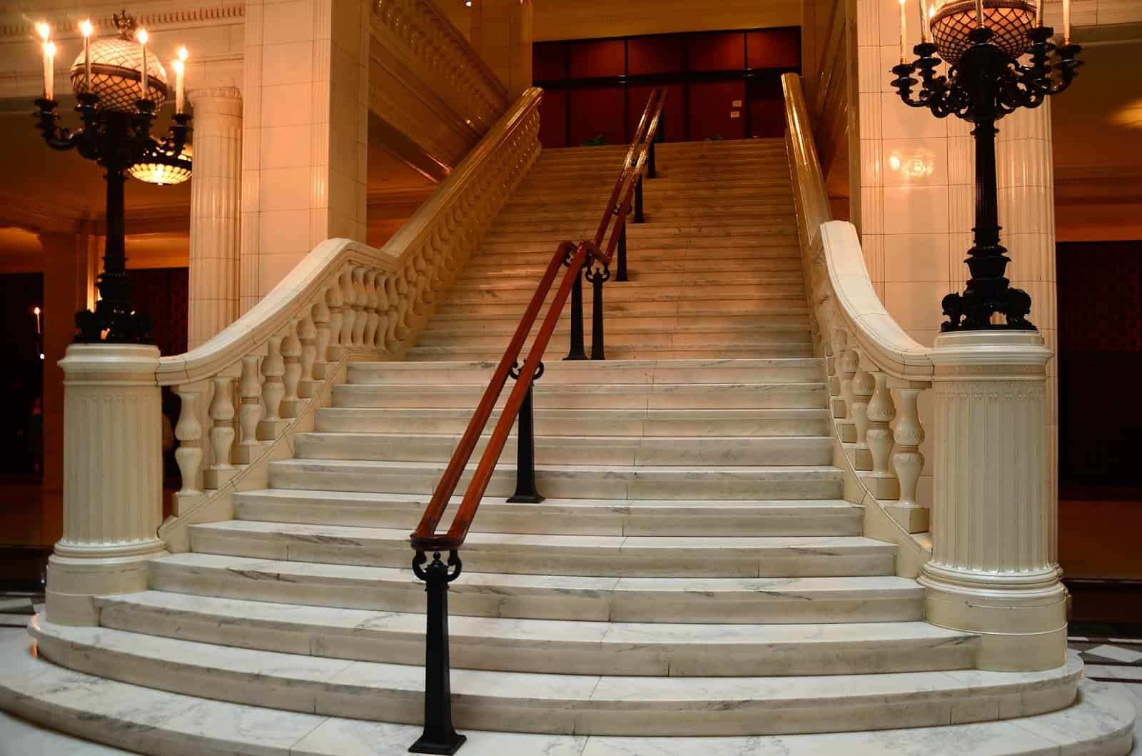 Staircase of the Santa Fe Building in Chicago