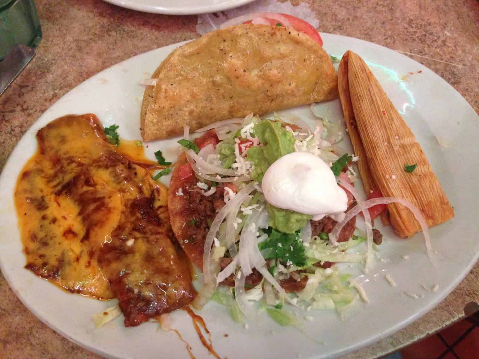 Combination Plate at Nuevo León Restaurant