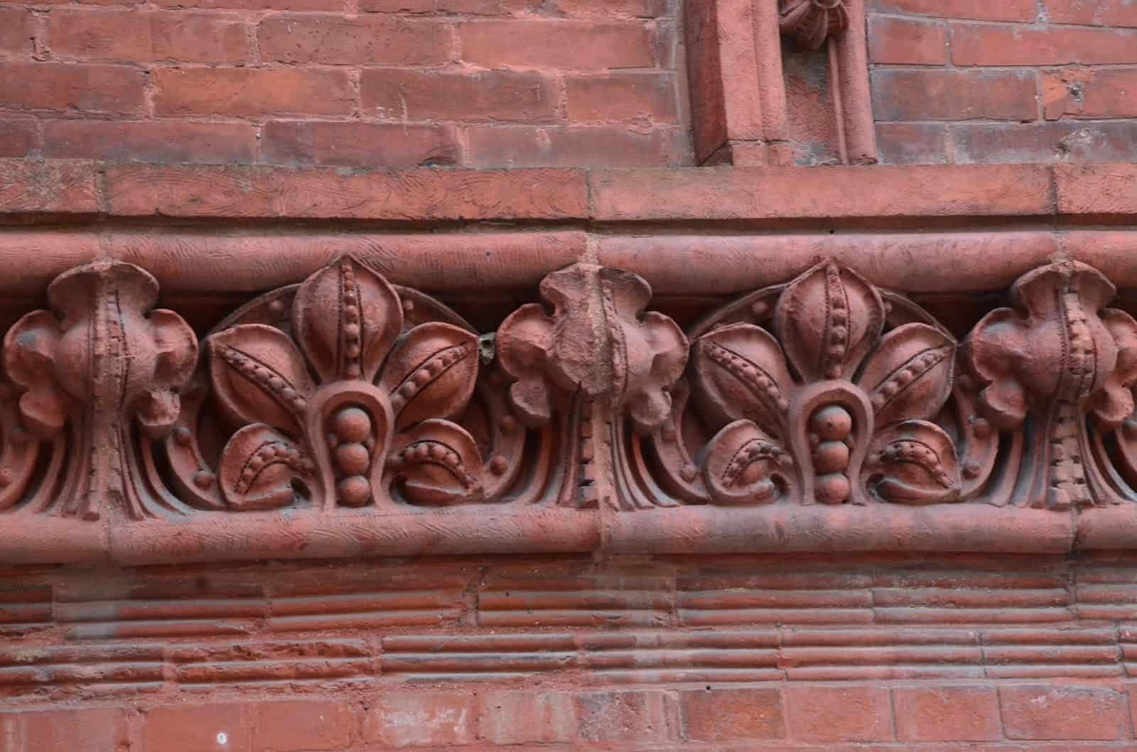Ornamental stonework on Dearborn Station in Printer's Row Chicago