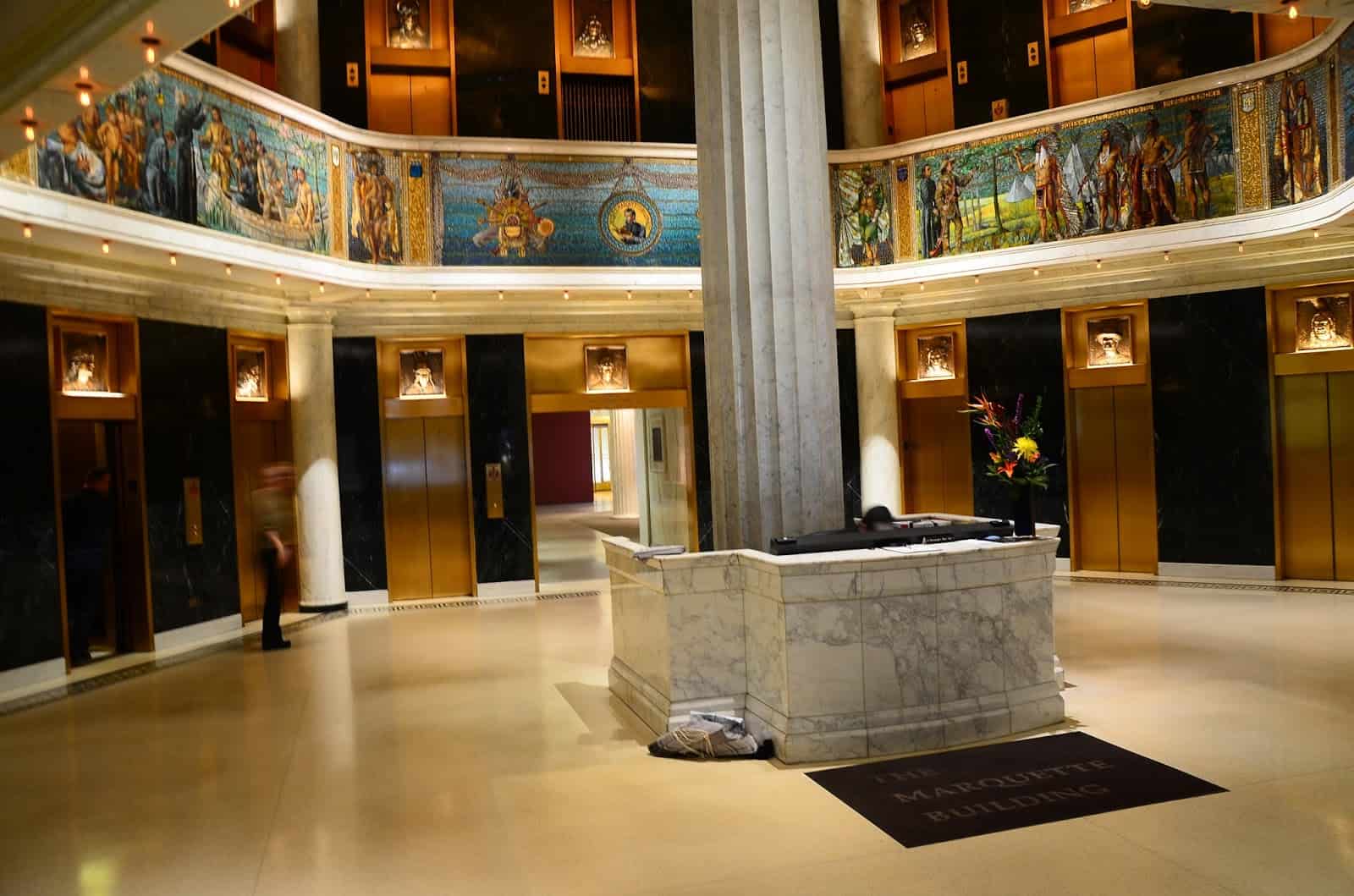 Lobby of the Marquette Building in Chicago