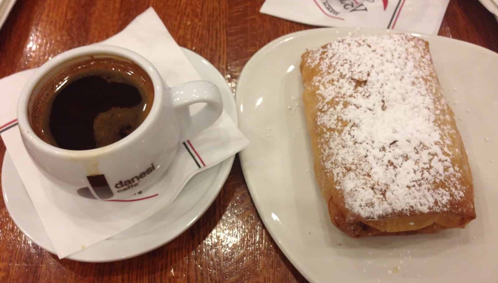 Greek coffee and bougatsa at Artopolis Bakery and Café