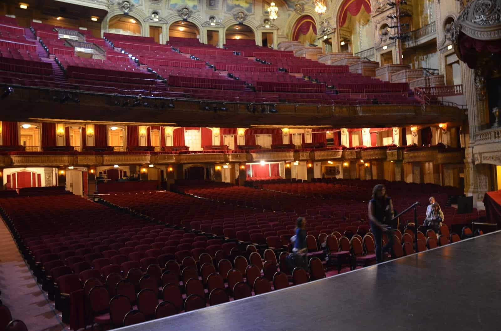 View from the stage at the Chicago Theatre on State Street