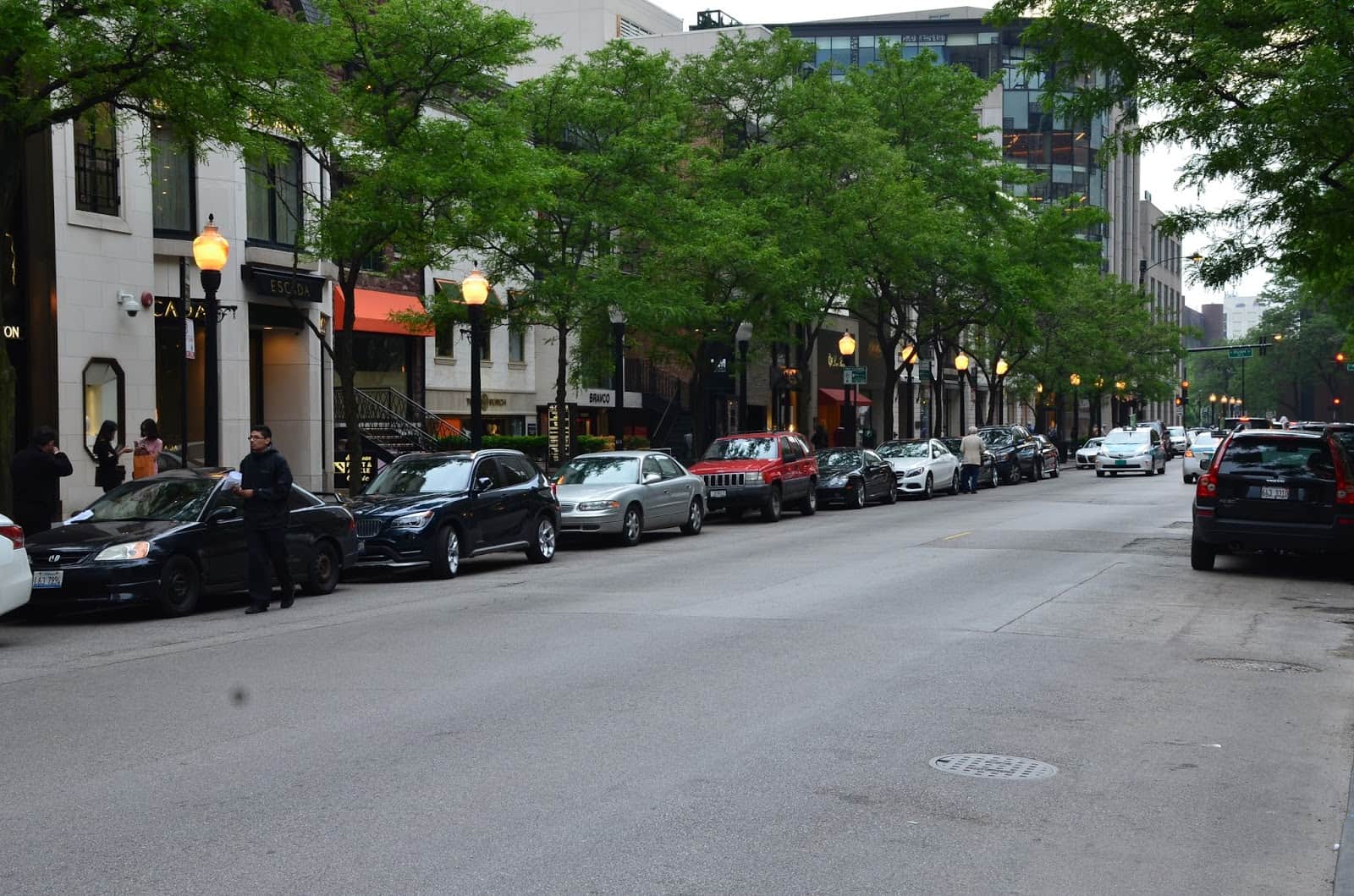 Oak Street in Chicago, Illinois