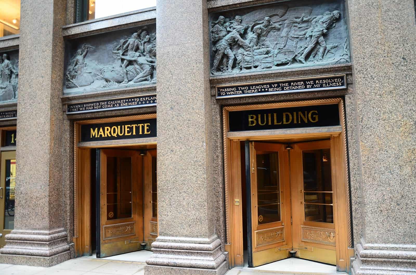 Entrance to the Marquette Building in Chicago