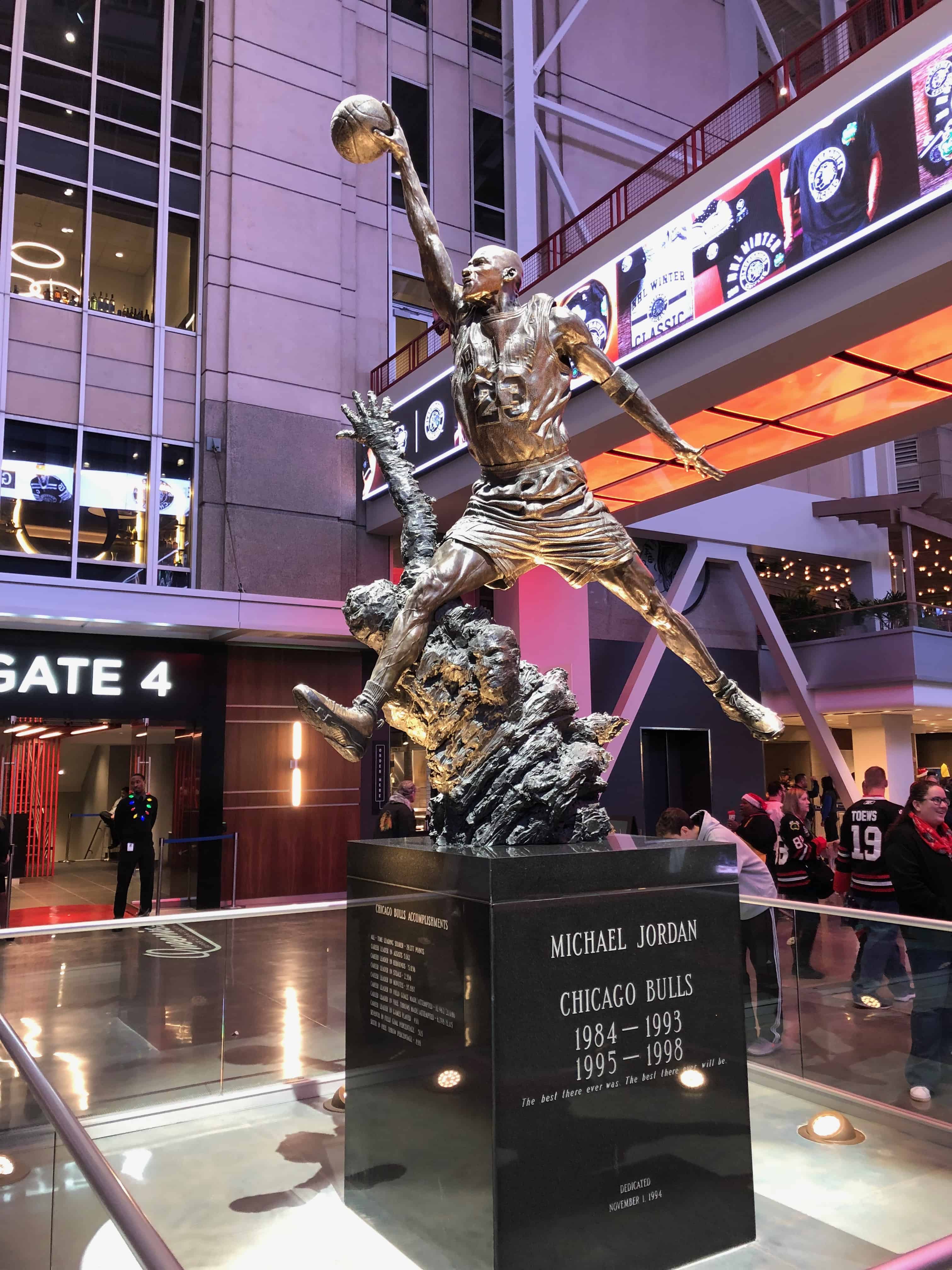 Michael Jordan statue at the United Center in Chicago, Illinois