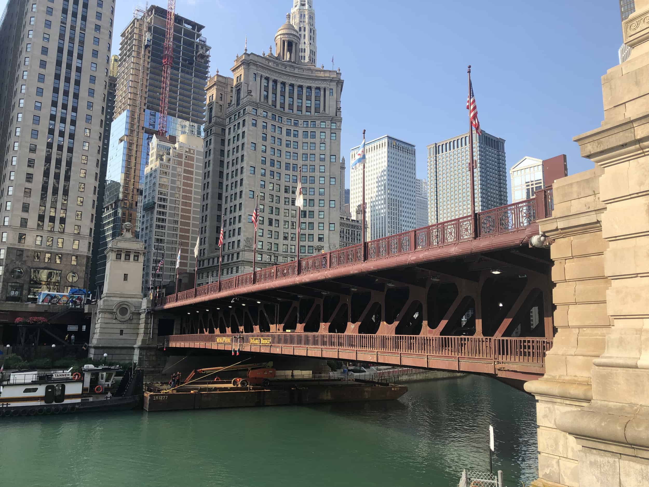 Michigan Avenue Bridge over the Chicago River in Chicago, Illinois