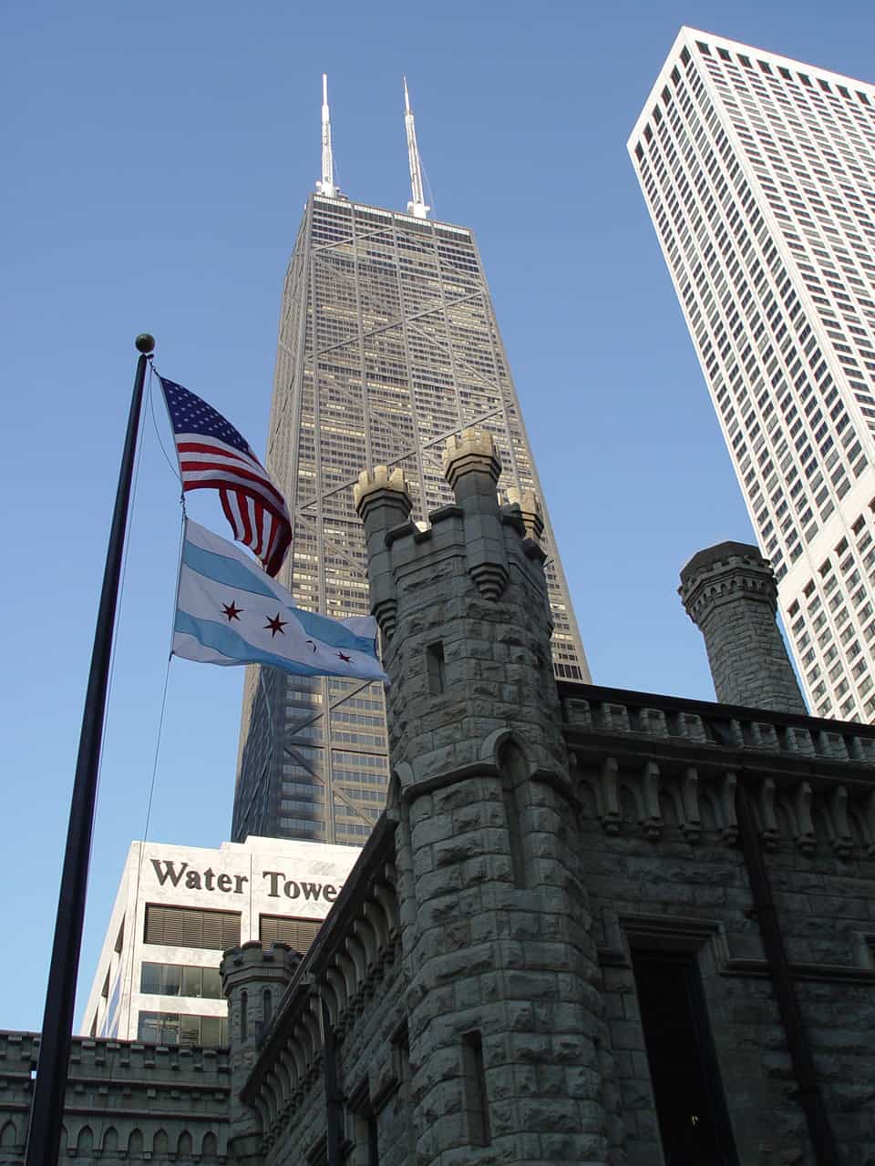 Water Tower and Hancock Center on Michigan Avenue in Chicago