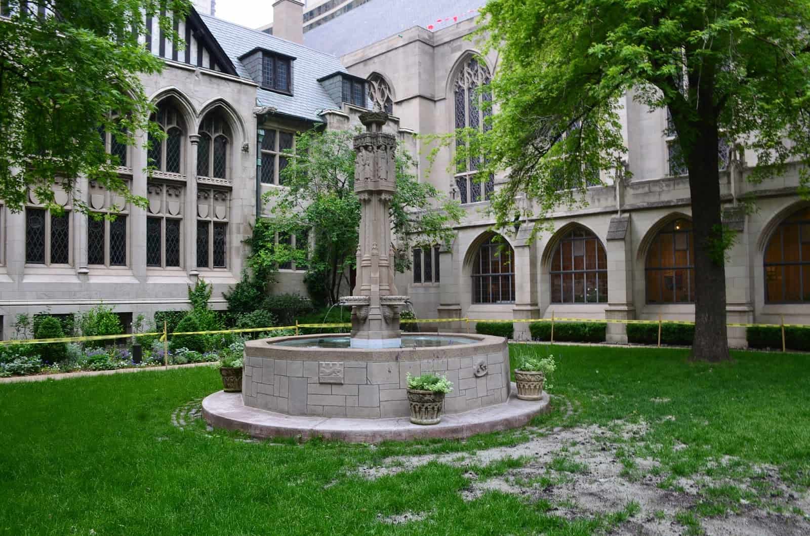 Cloister of the Fourth Presbyterian Church on the Magnificent Mile in Chicago