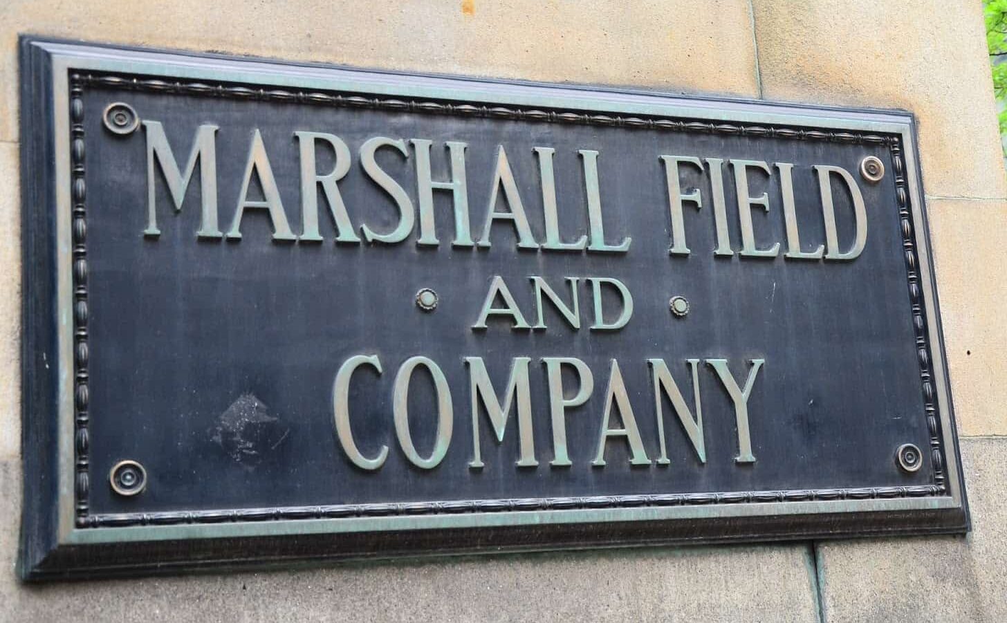 Original Marshall Field & Company nameplate in Chicago