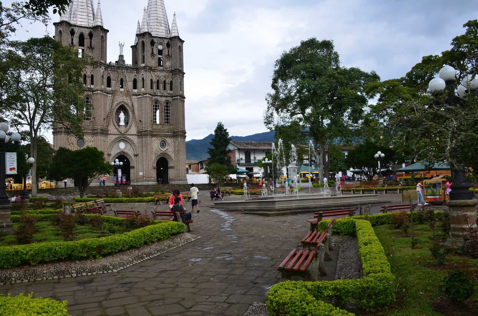 Plaza El Libertador in Jardín, Antioquia, Colombia