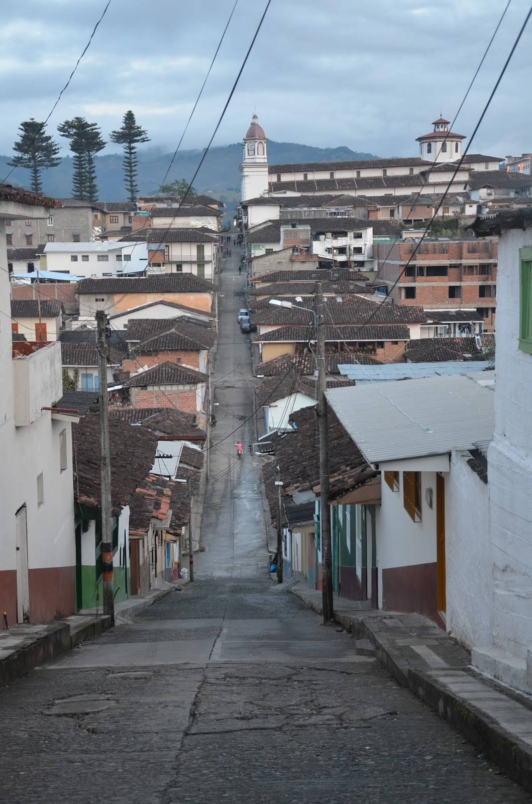 A street in Aguadas, Caldas, Colombia