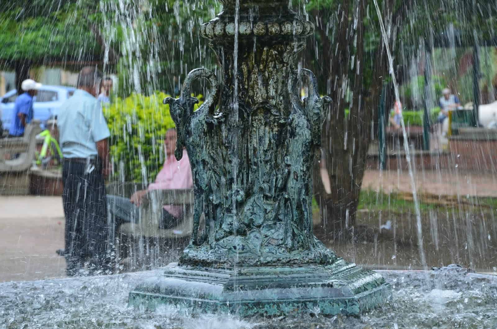 Fountain in Parque Elias Guerrero in Roldanillo, Valle del Cauca, Colombia