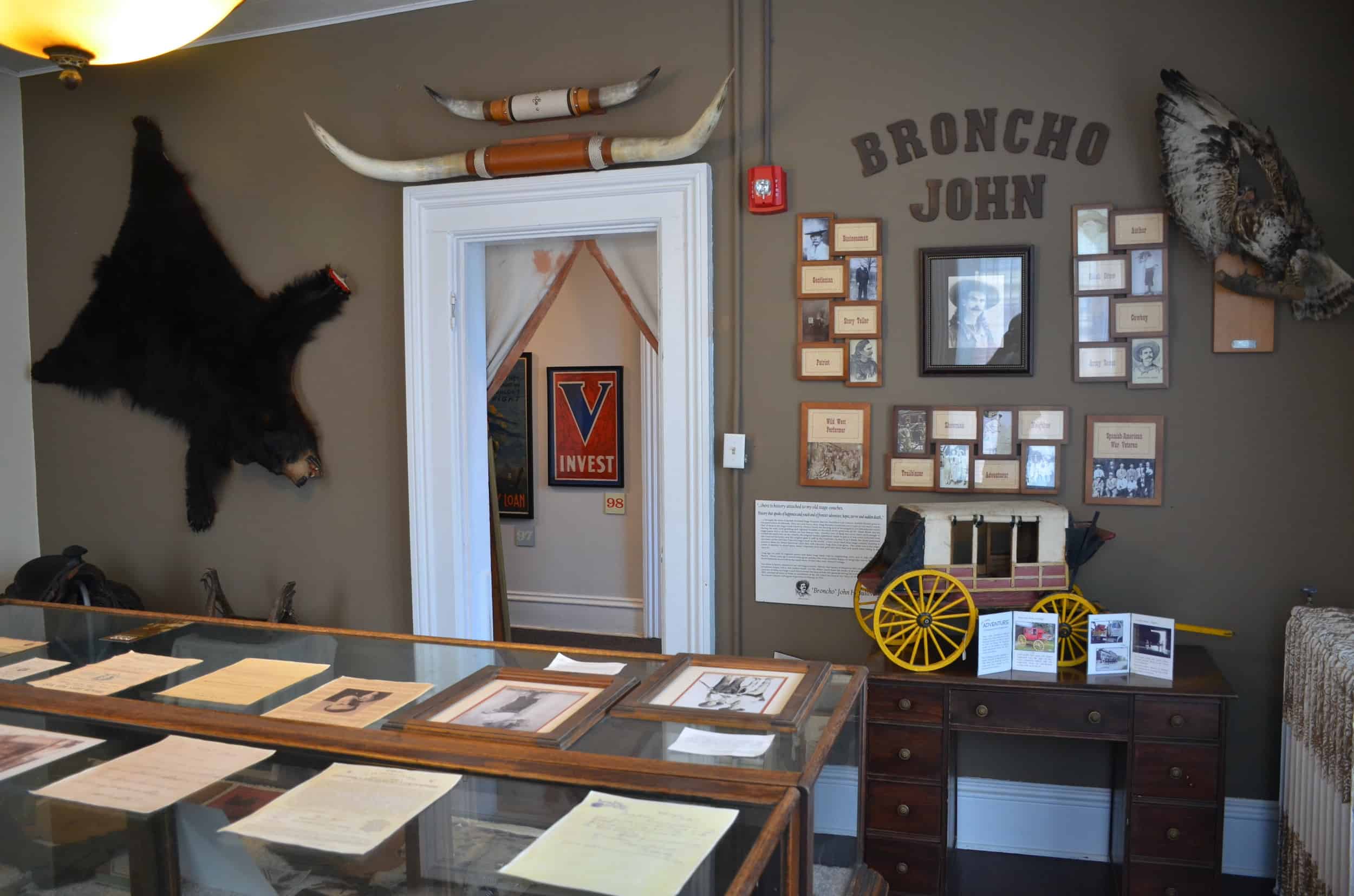 Broncho John Sullivan exhibit at the Porter County Museum in Valparaiso, Indiana