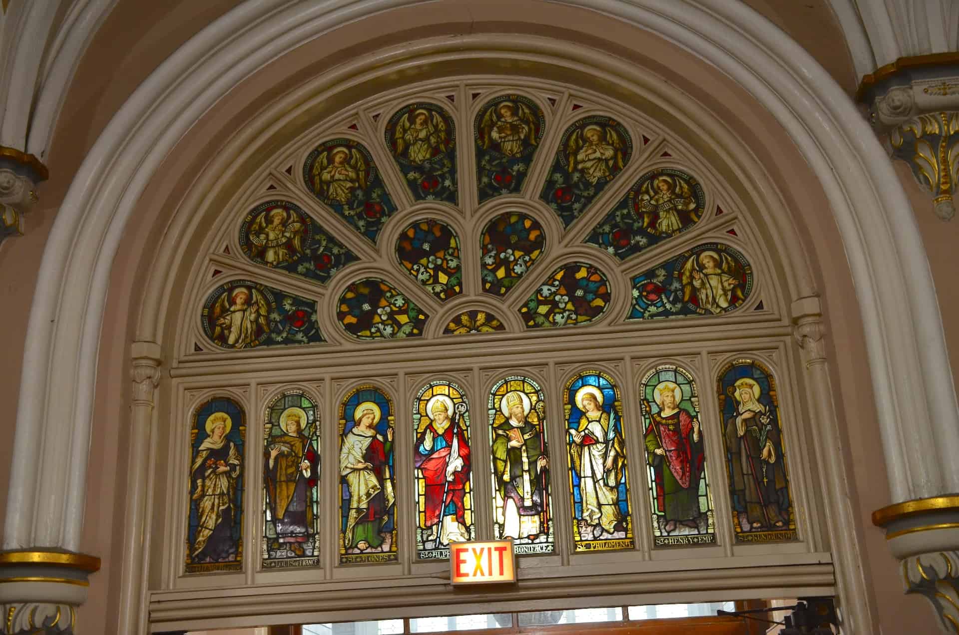 Stained glass windows at St. Michael's Church