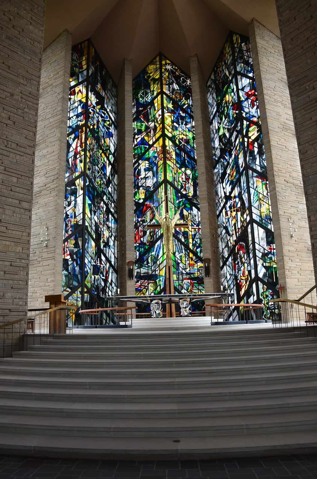 Stained glass window a the Chapel of the Resurrection at Valparaiso University