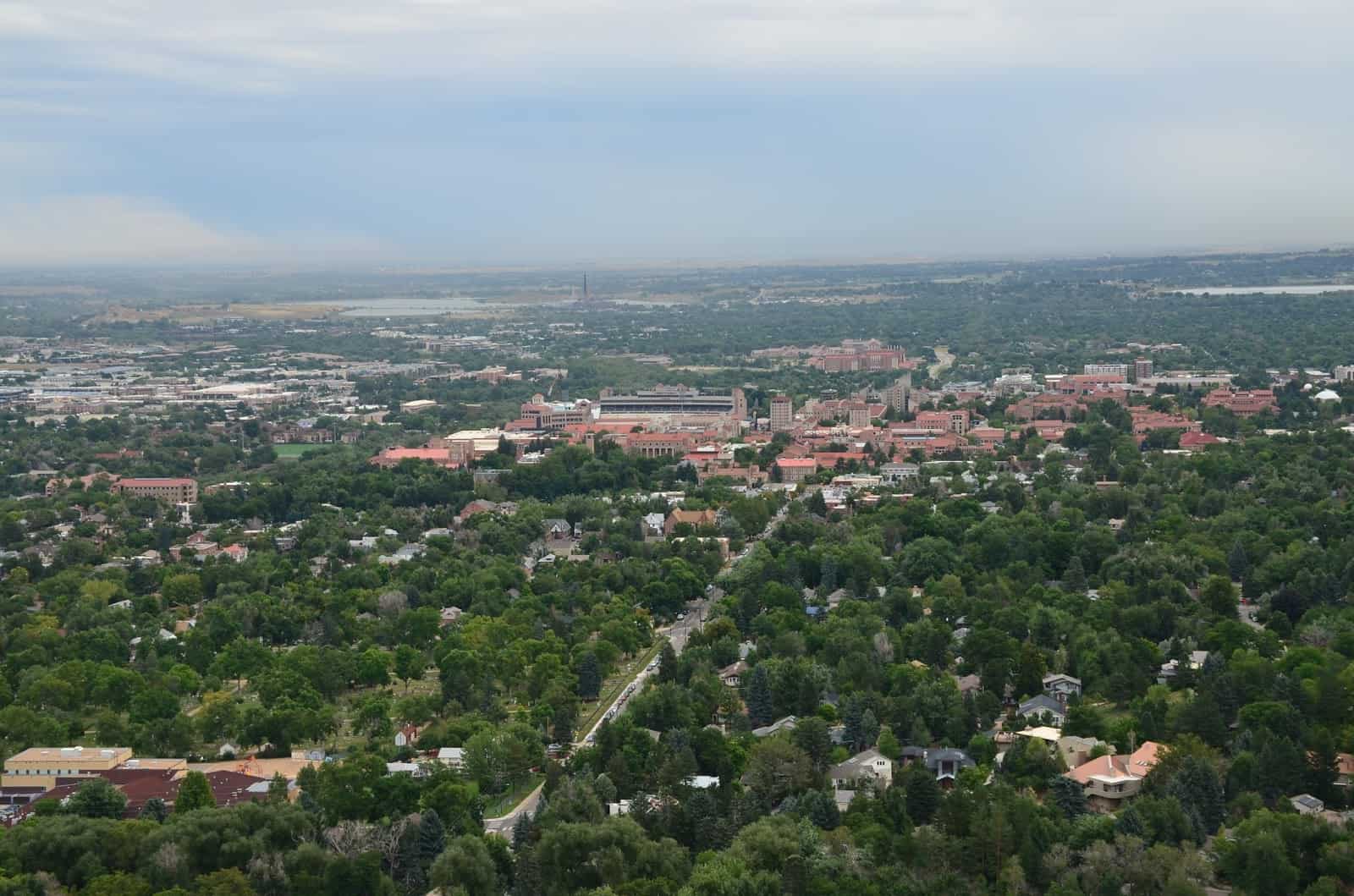 View of Boulder from Flagstaff Mountain in Boulder, Colorado