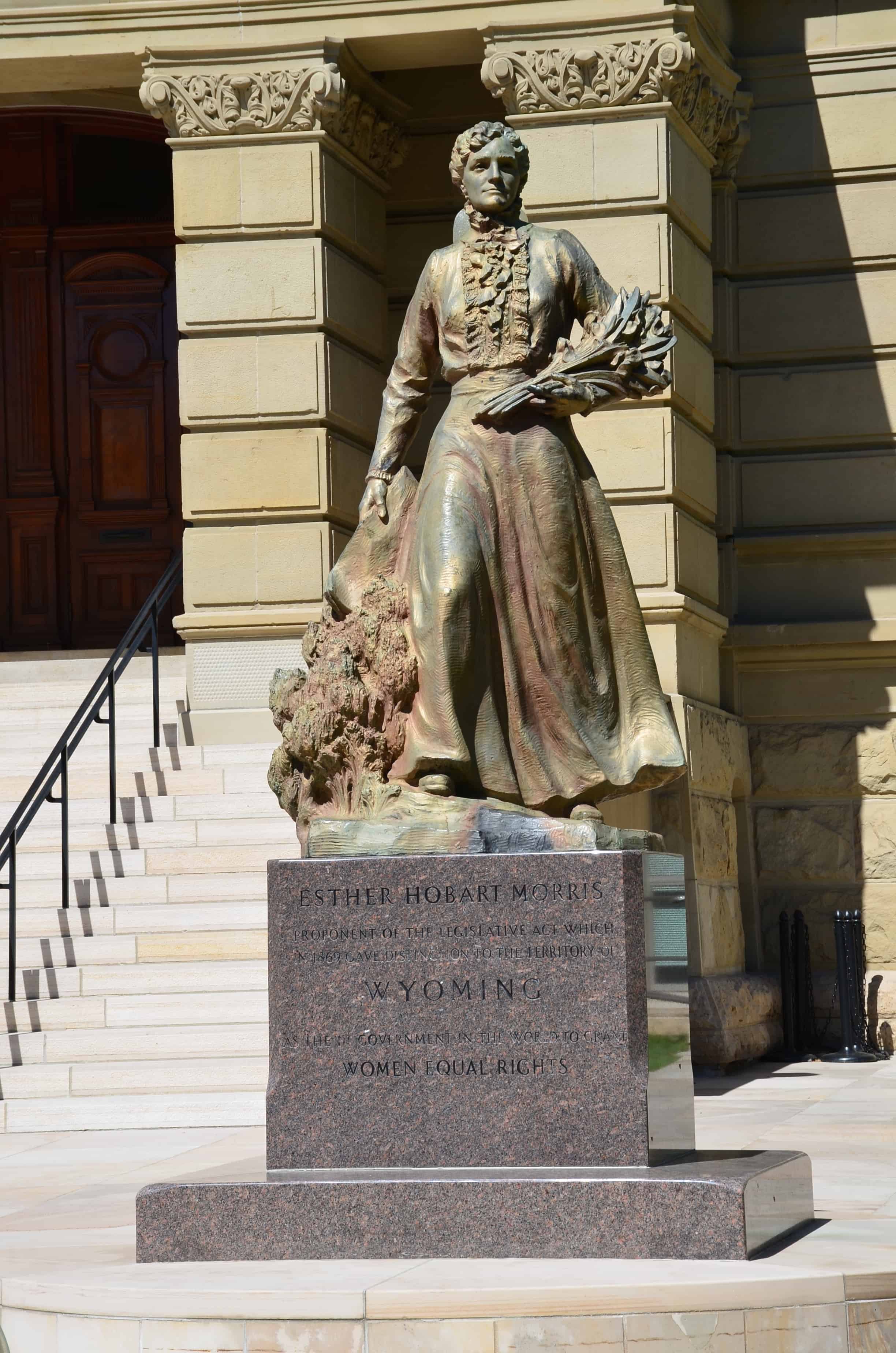 Esther Hobart Morris statue at the Wyoming State Capitol in Cheyenne